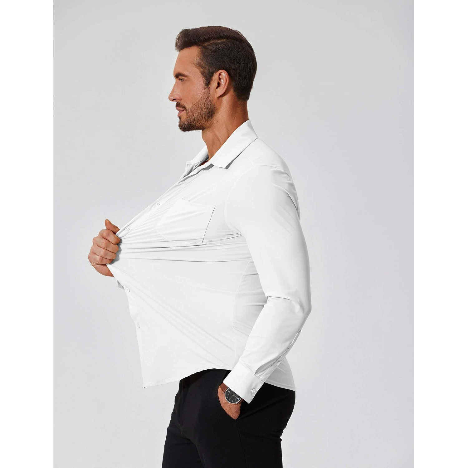 COOFANDY Mens  Short Sleeve Knit Top Crew Neck Ribbed Casual Slim Fit T-Shirt