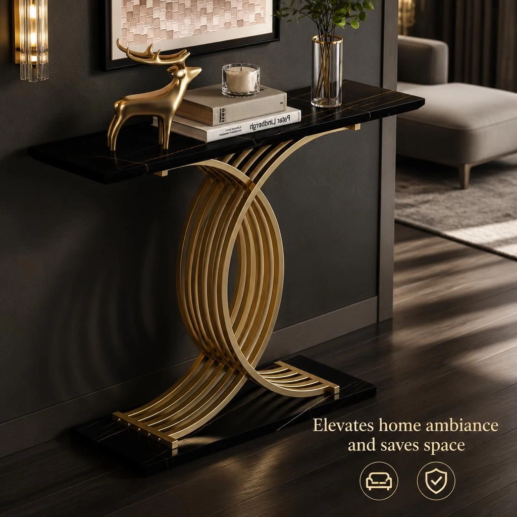 GOODSILO Long Slim Console Table Modern Accent Table
