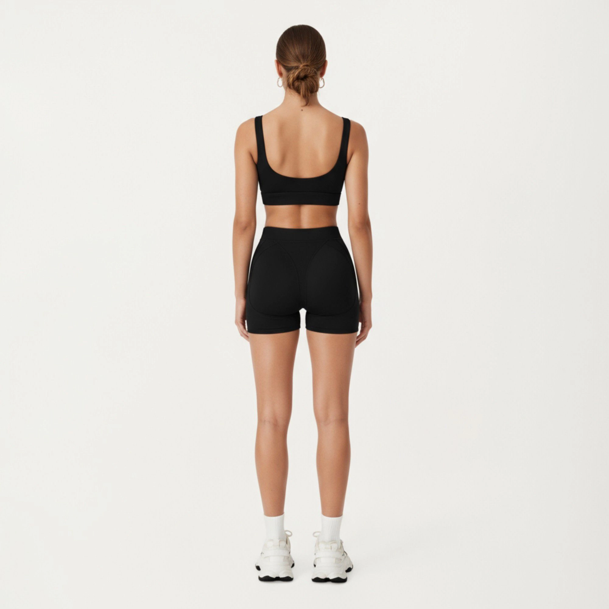 Anna-Kaci Women's High Waist Seam Detailed Active Shorts with Supportive Stretch Fabric and Flattering Fit