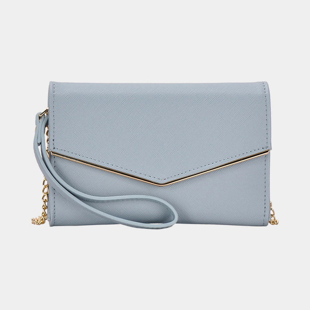 FASHNZFAB Envelope Wallet on Chain Wristlet Clutch Crossbody Bag