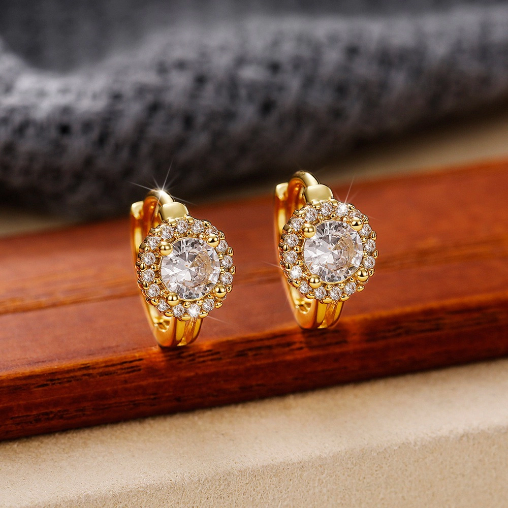 Dainty Cubic Zirconia Hoop Earrings for Women Statement Accessories