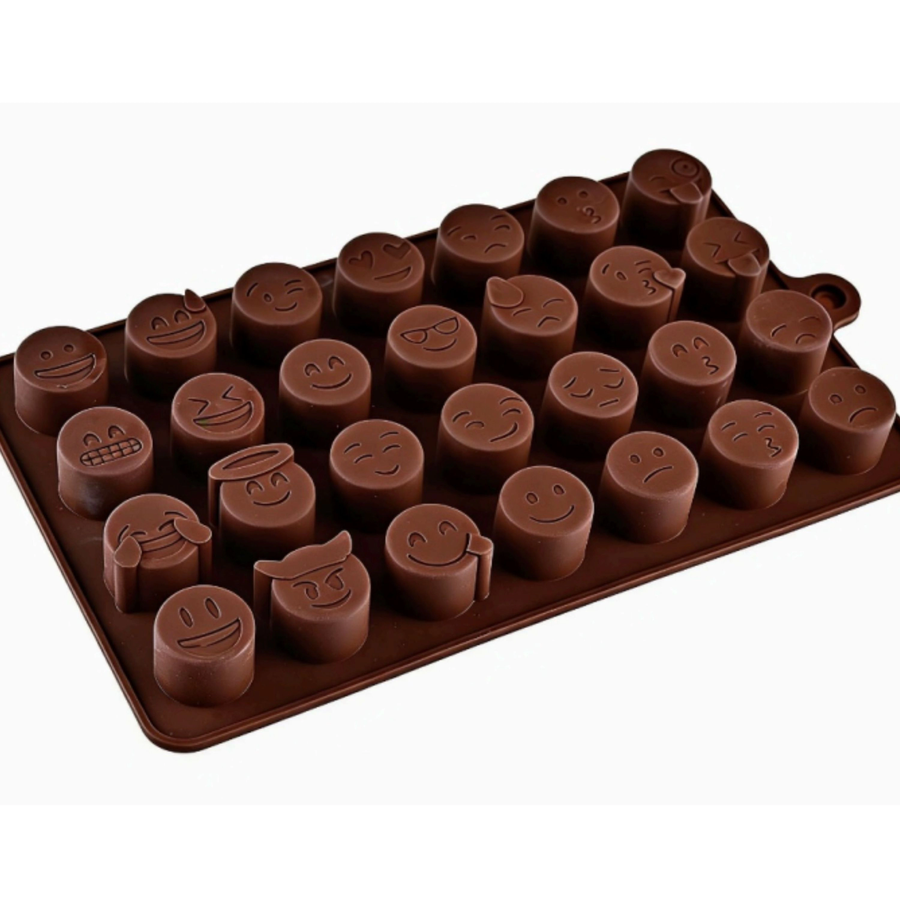 Kitcheniva 7.9 x 4.3 Inch Silicone Emoji Chocolate Mold With 28 Unique Emojis