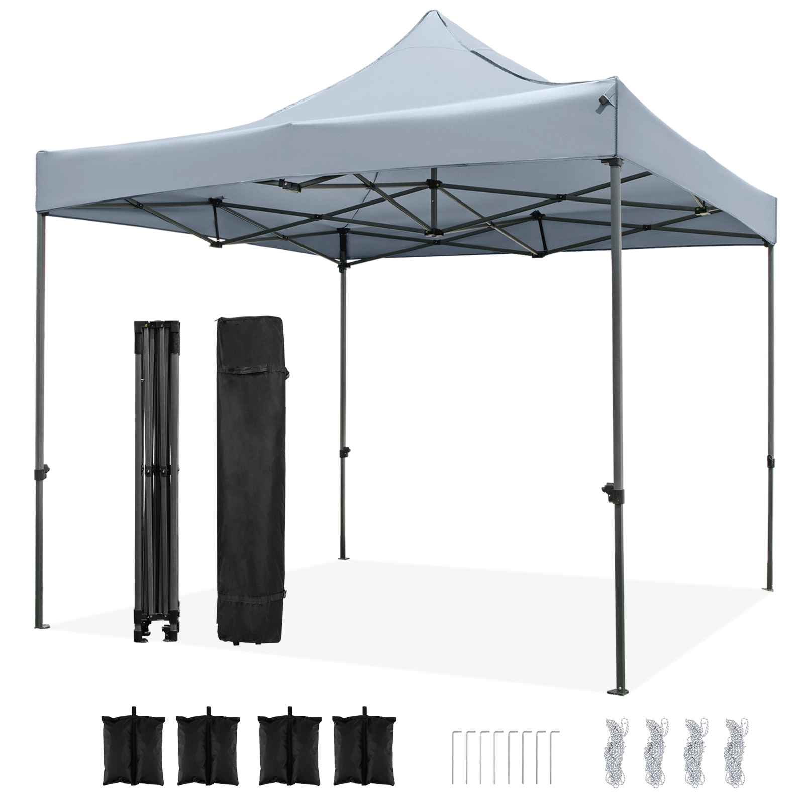 LJG 10 x FT Outdoor Pop up Canopy Tent Easy Setup Gazebo Shelter with Wheeled Bag