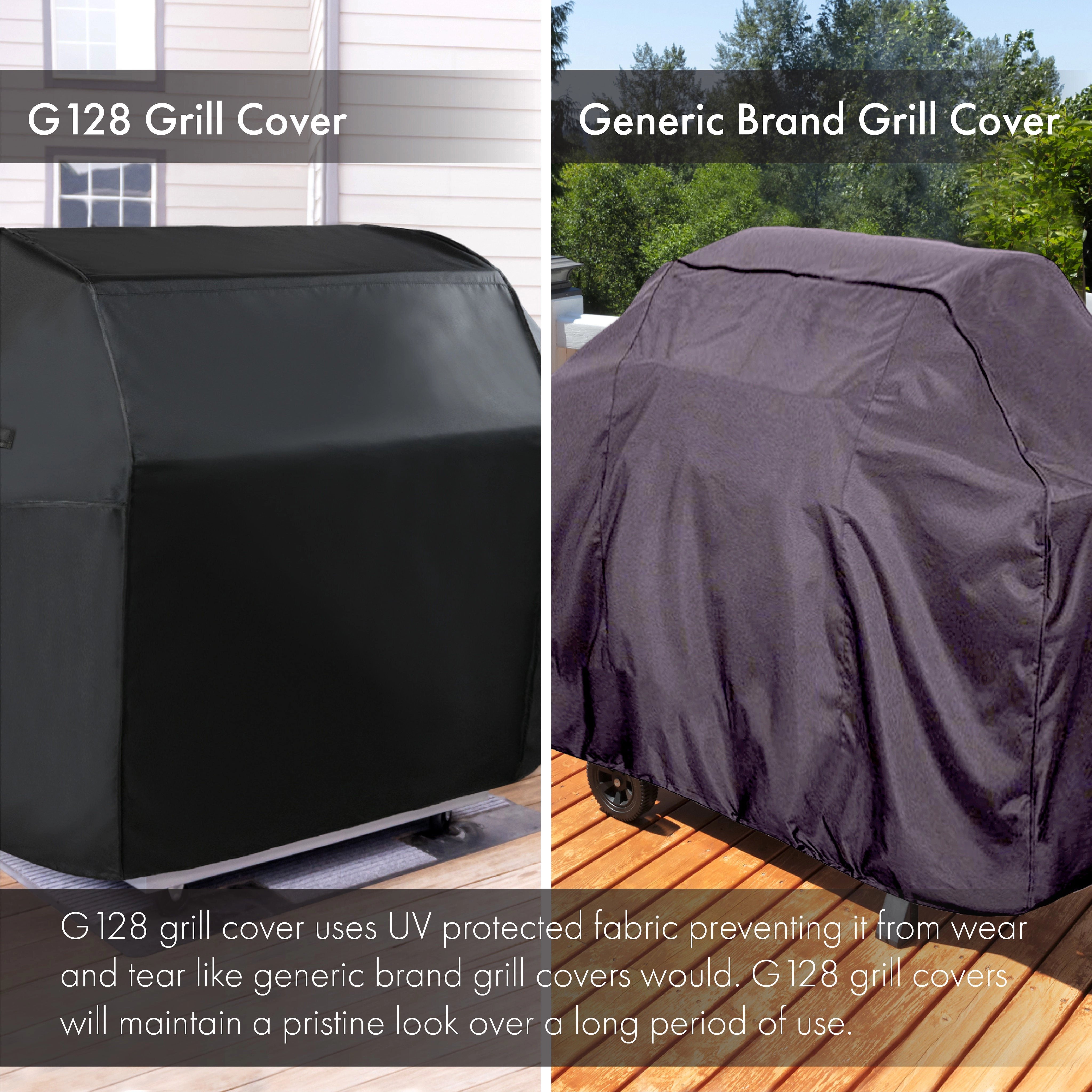 G128 30-inch Black Grill Cover - Waterproof UV-Resistant Gas Grill Cover, Fits Most 30" Grills