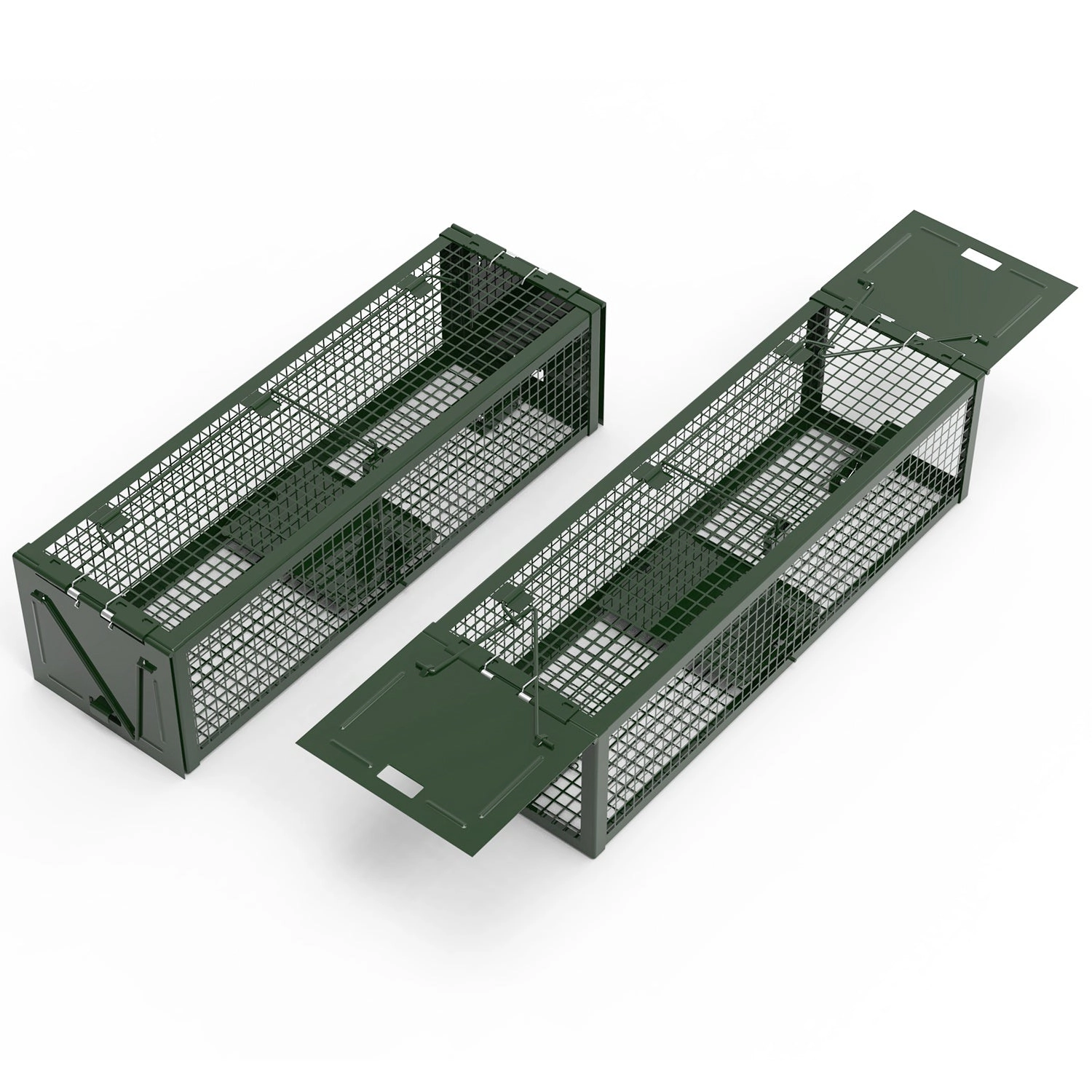 GBruno 2-Pc Dual-Door Live Rat Trap Cage