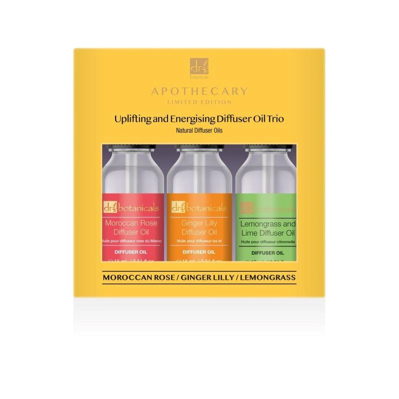Dr Botanicals Uplifting & Energising Diffuser Oil Trio - Lavender, Patchouli & Cedarwood