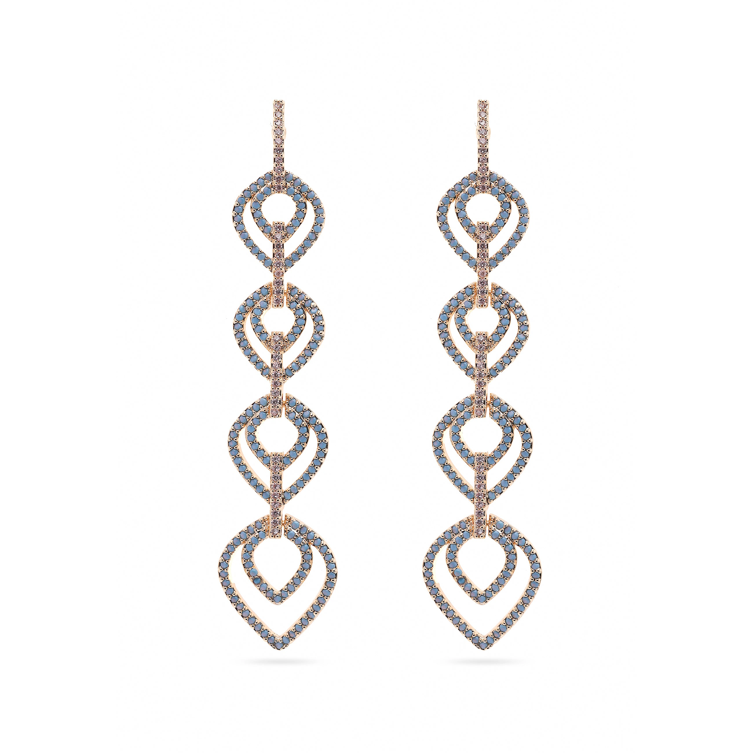 AGP PARIS Womens Turquoise Teardrop Dangle Earrings, Color