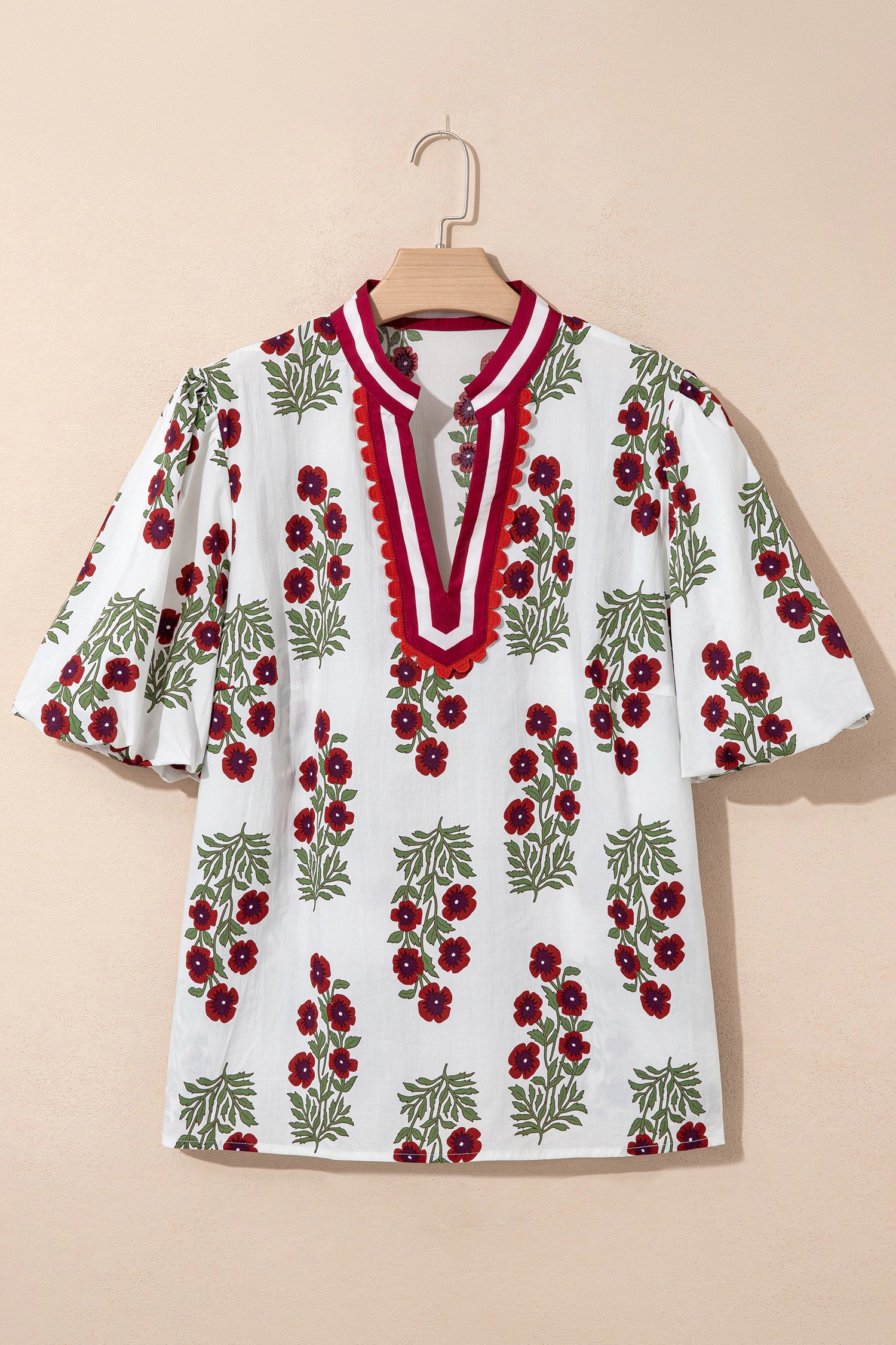 Threaded Pear Women's Katherine Short Sleeve Cotton PLUS Blouse