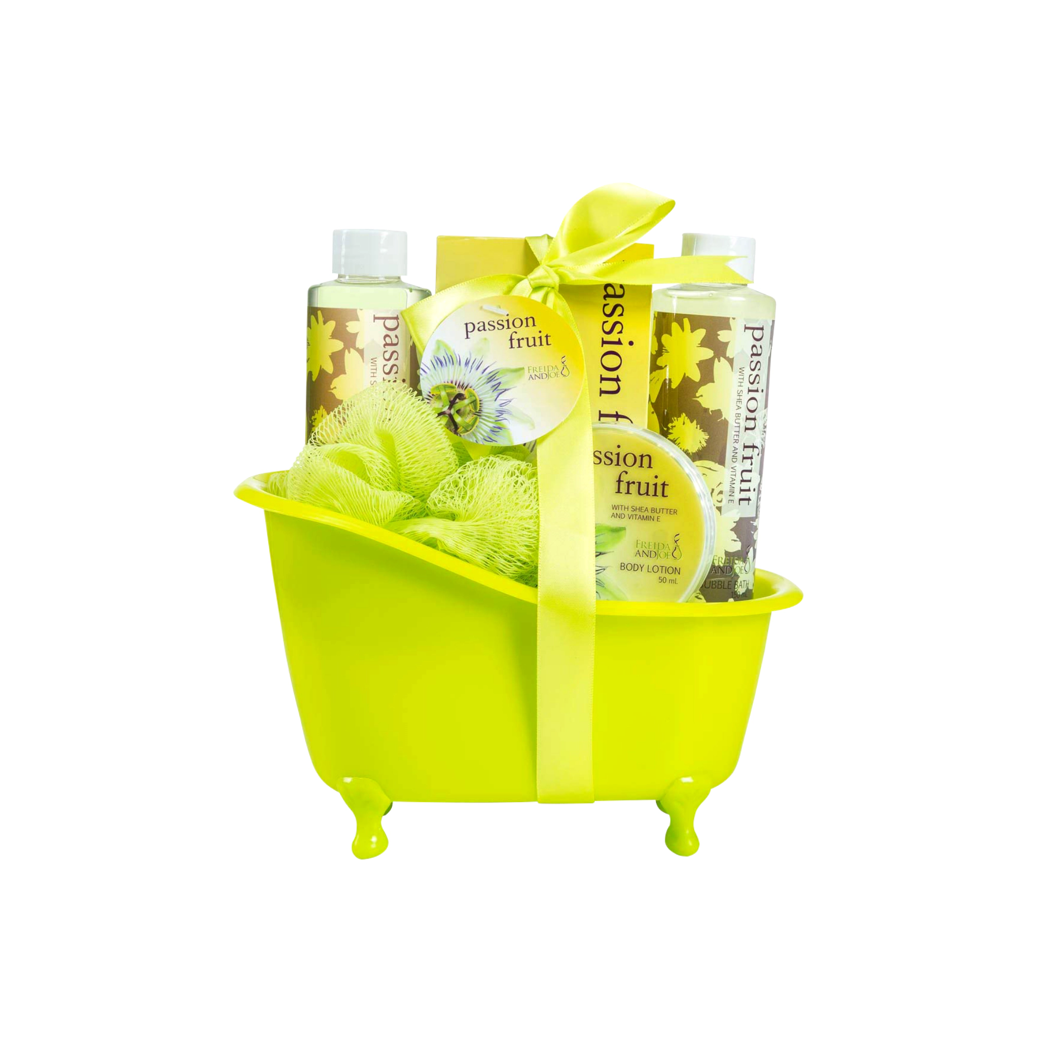 Freida and Joe Women Freida & Joe Bath & Body Spa Gift Set In A Tub Basket in Passion Fruit Scent