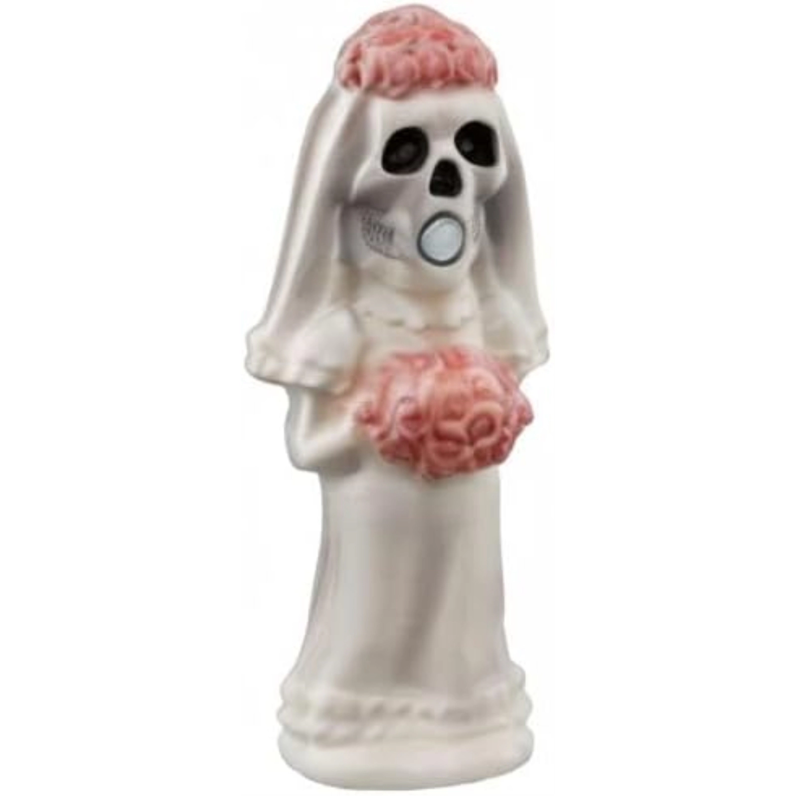 Pacific Giftware Bride and Groom Love Never Dies Skeletons Kissing Magnetic Ceramic Salt and Pepper Shakers