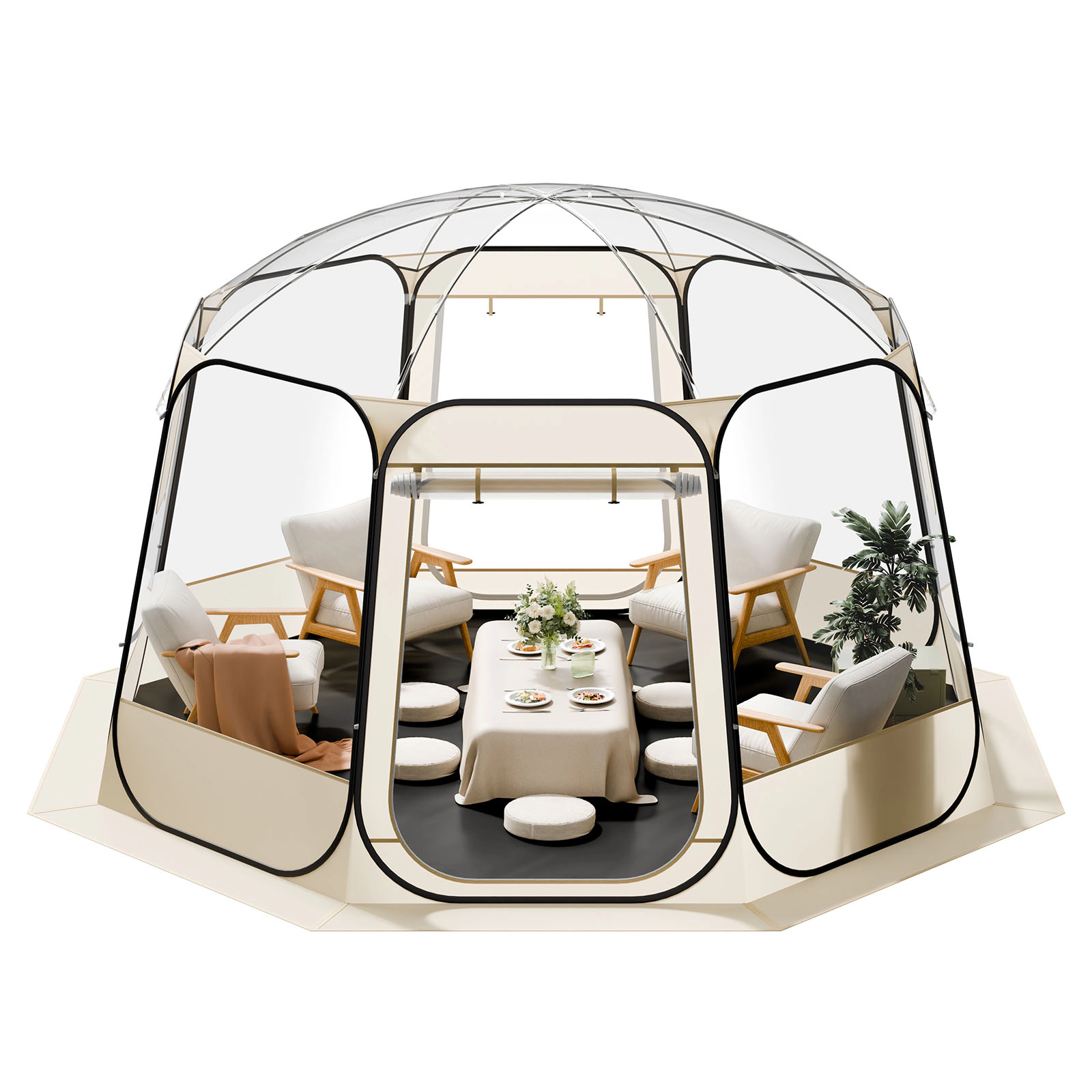 HONGGE Pop up Bubble Tent Waterproof & UV-Resistant Clear Camping Tent Shelter Outdoor Garden Dome Igloo Tents with