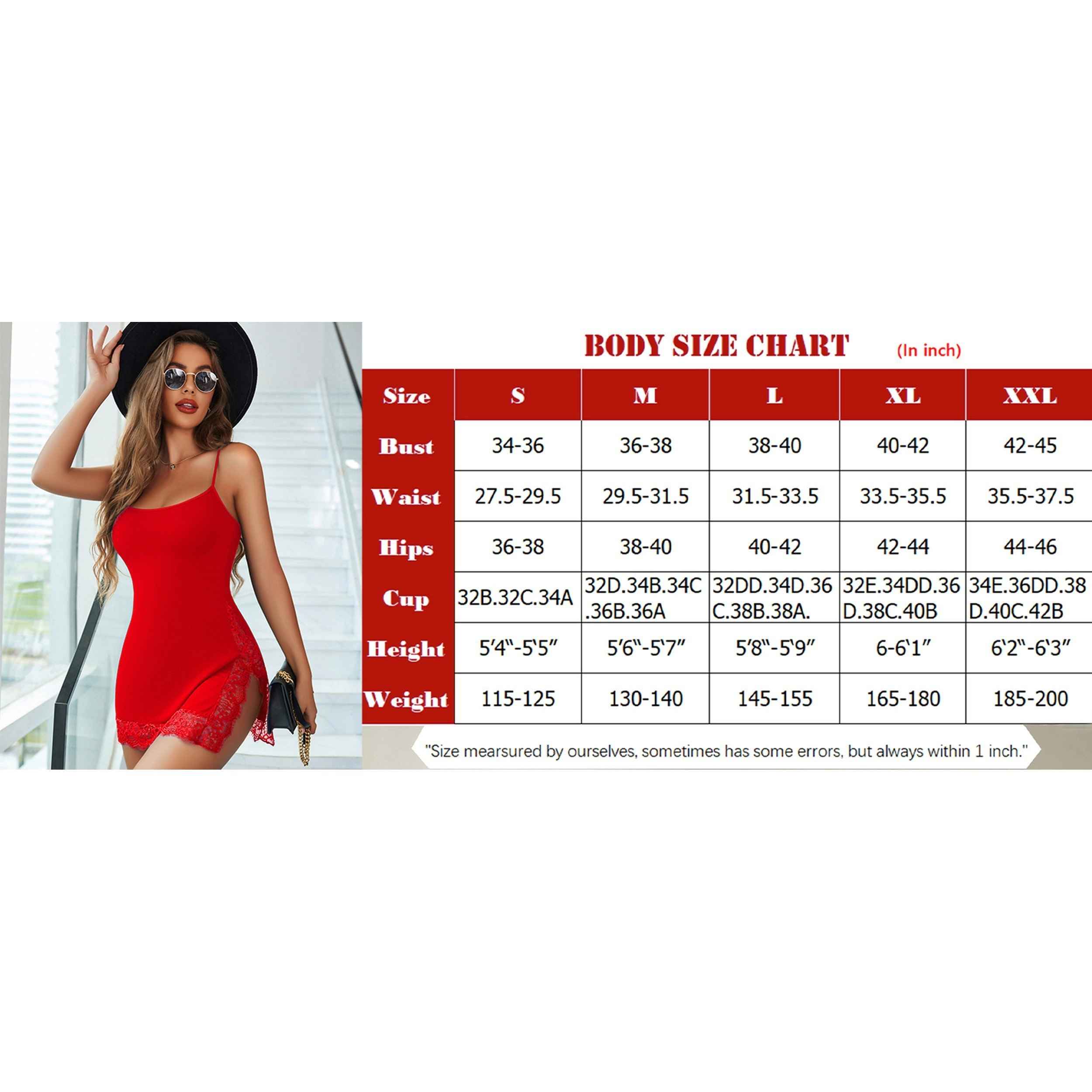 Avidlove Women's Lace Babydoll Slip Chemise