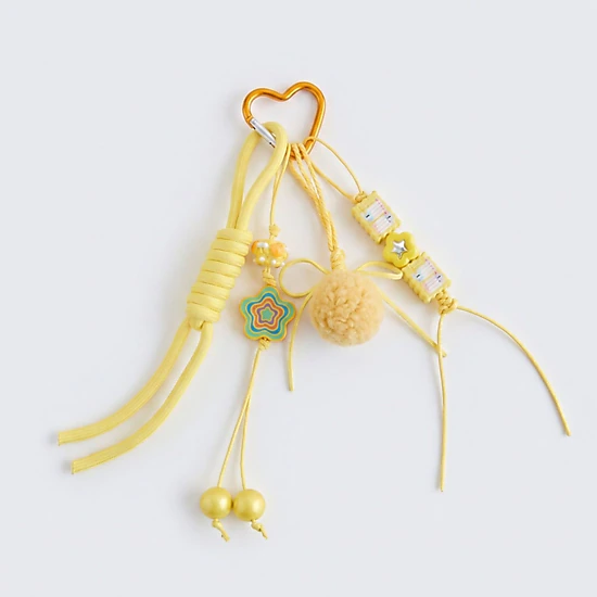 Alilang Womens Bag Charm with Hanging Strap and Decorative Accents