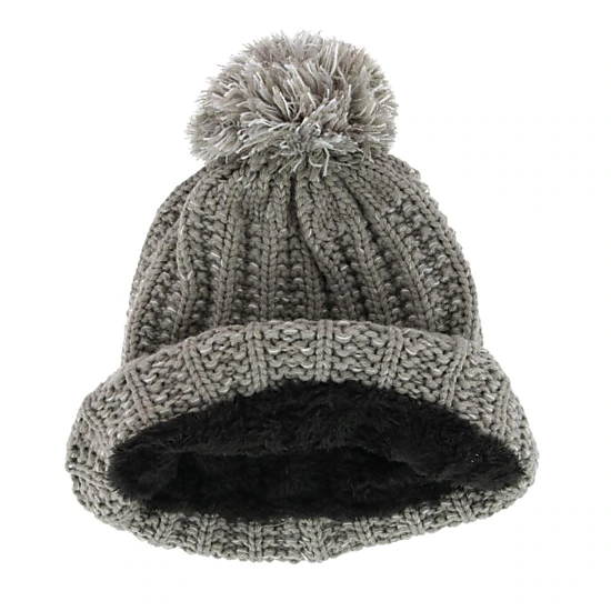 ClimaZer0 Women's Sherpa Lined Knit Winter Beanie Pom Hat