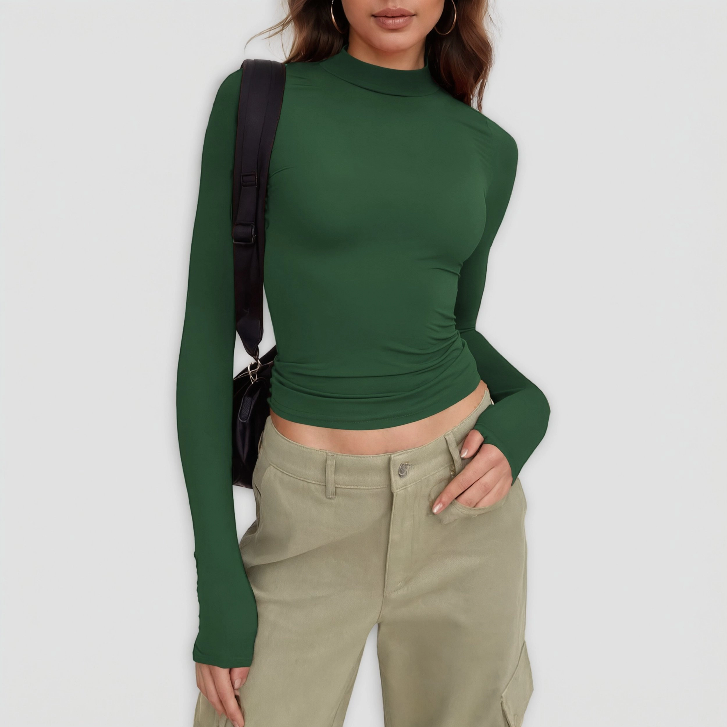 Zeagoo Women Slim Fit Mock Neck Undershirt