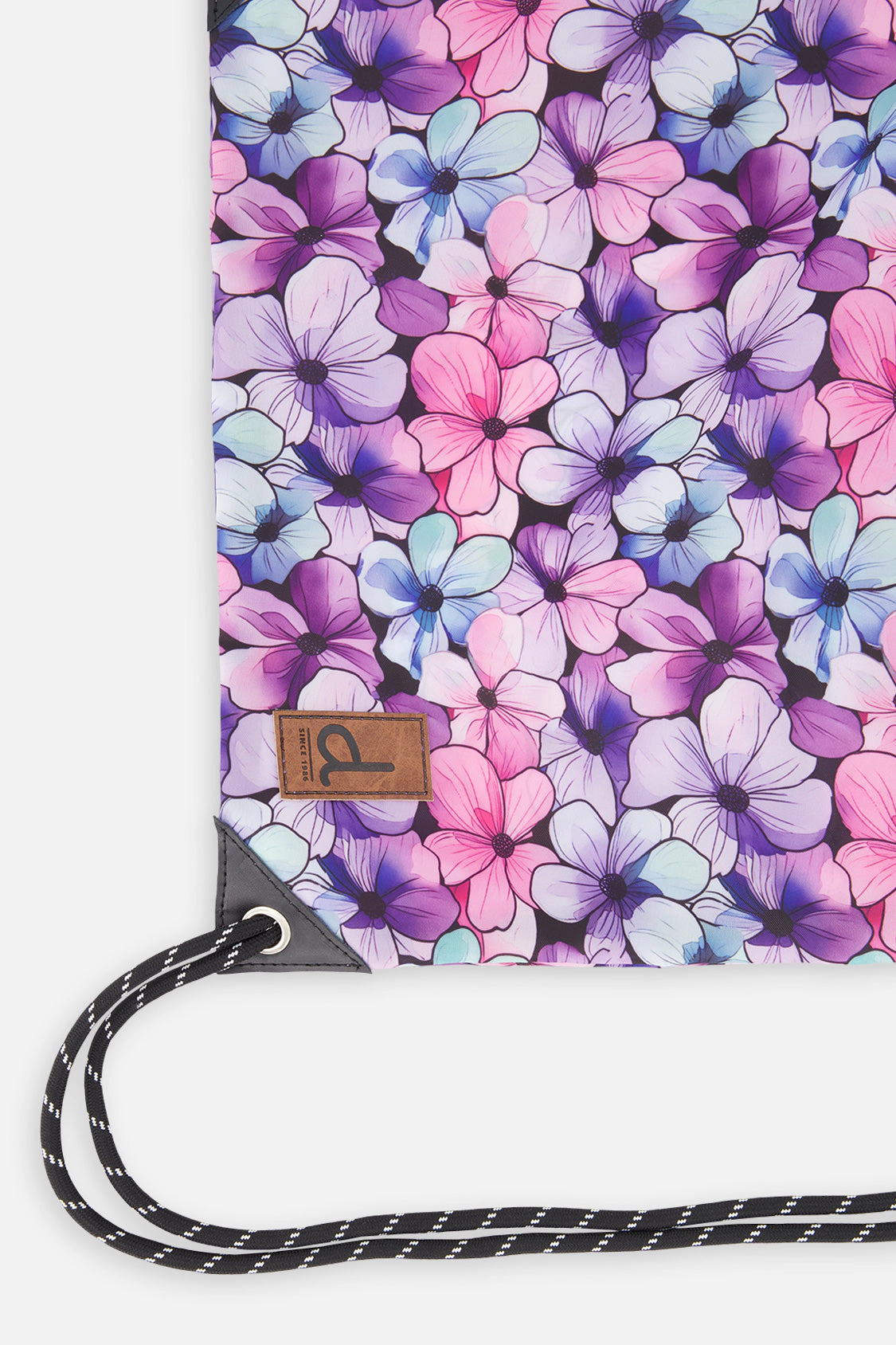 Deux par Girls Lightweight Floral Print Drawstring Bag