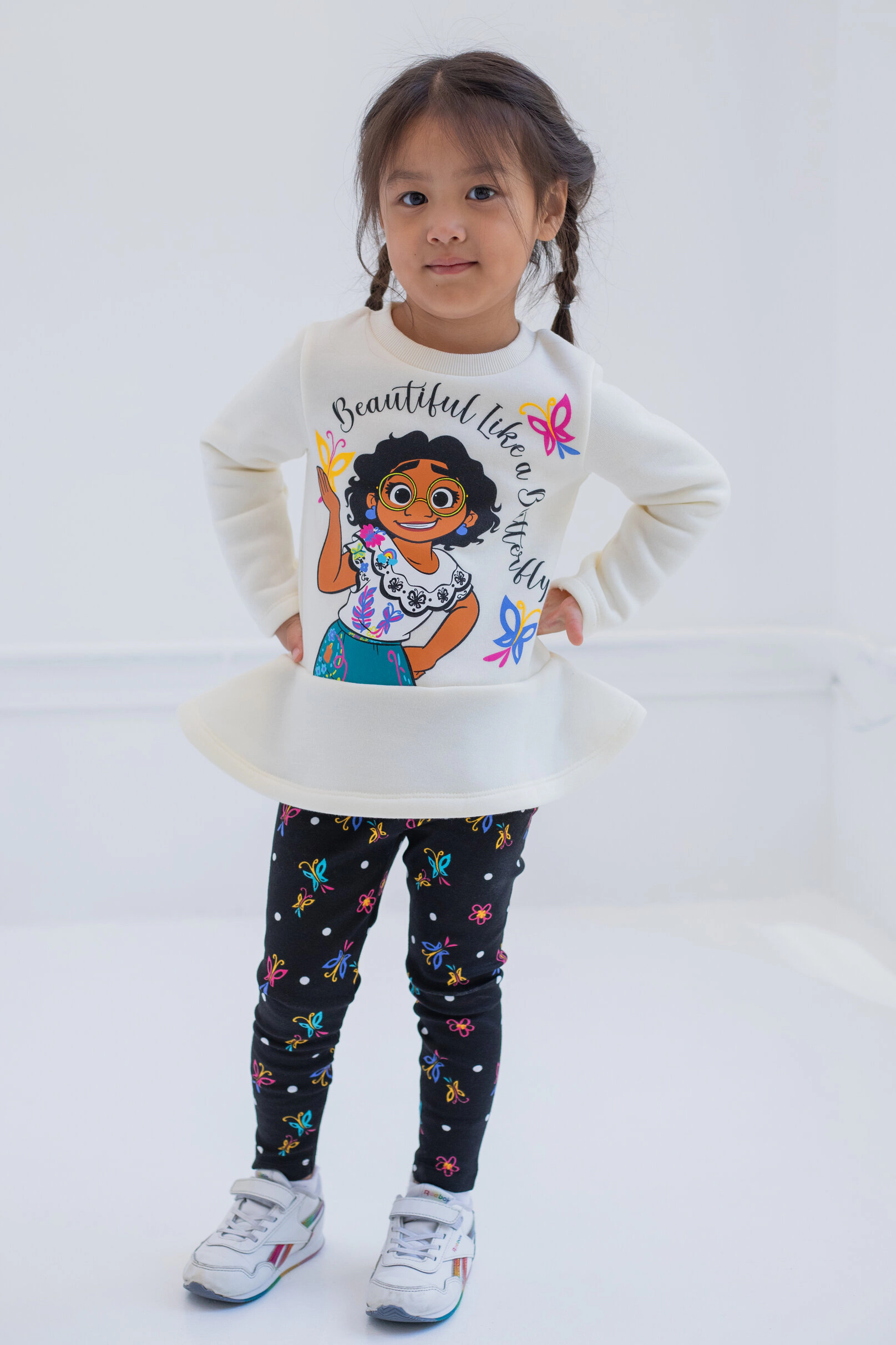 Disney Encanto Girls' 2-Piece Fleece Sweatshirt and Leggings Set