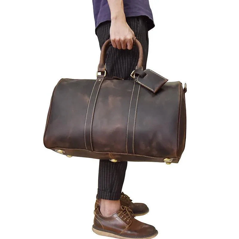 Steel Horse Leather Unisex The Bjarke Weekender | Handcrafted Duffle Bag