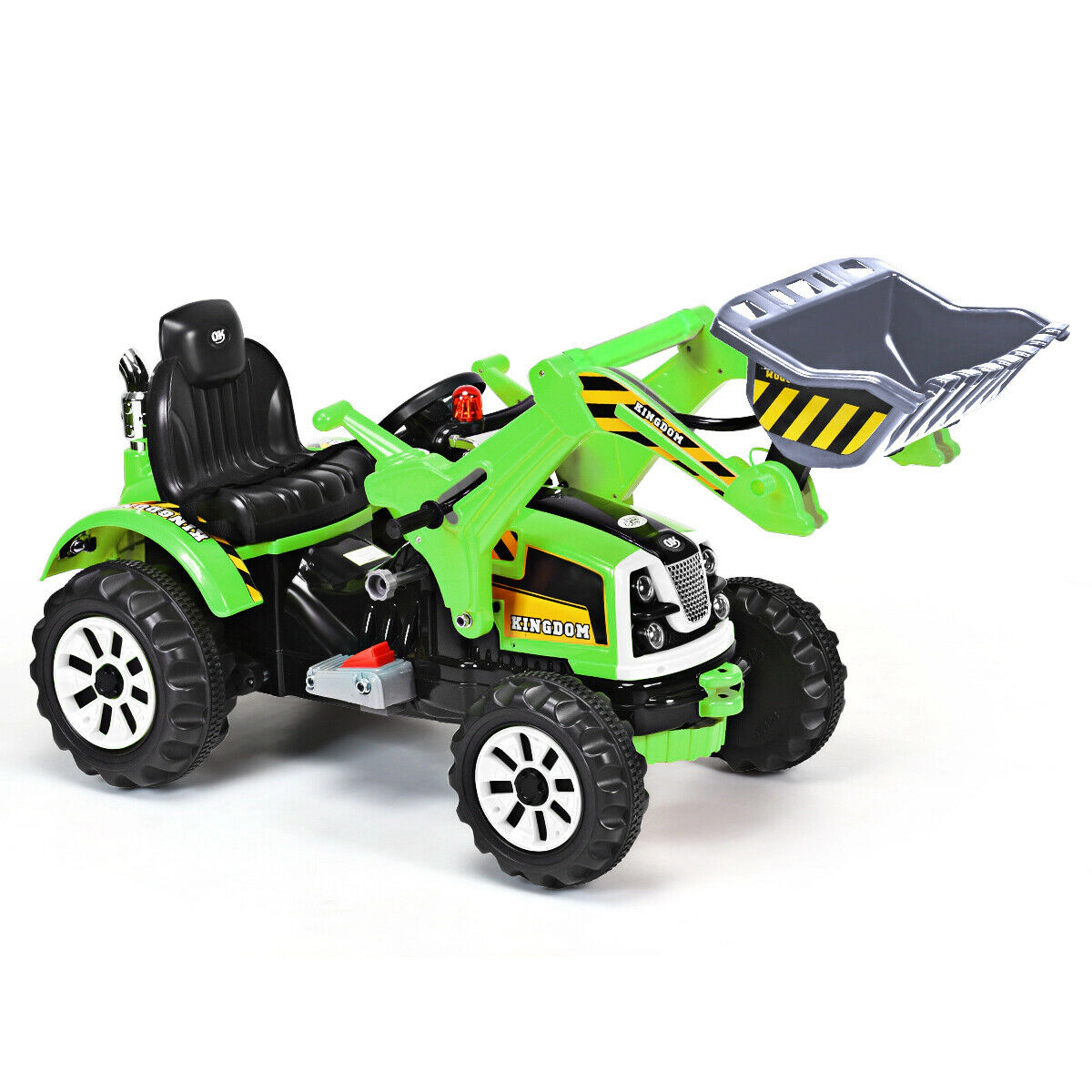 SUGIFT Front Loader and Digger Bucket 12V Battery Powered Kids Ride On Dumper Truck