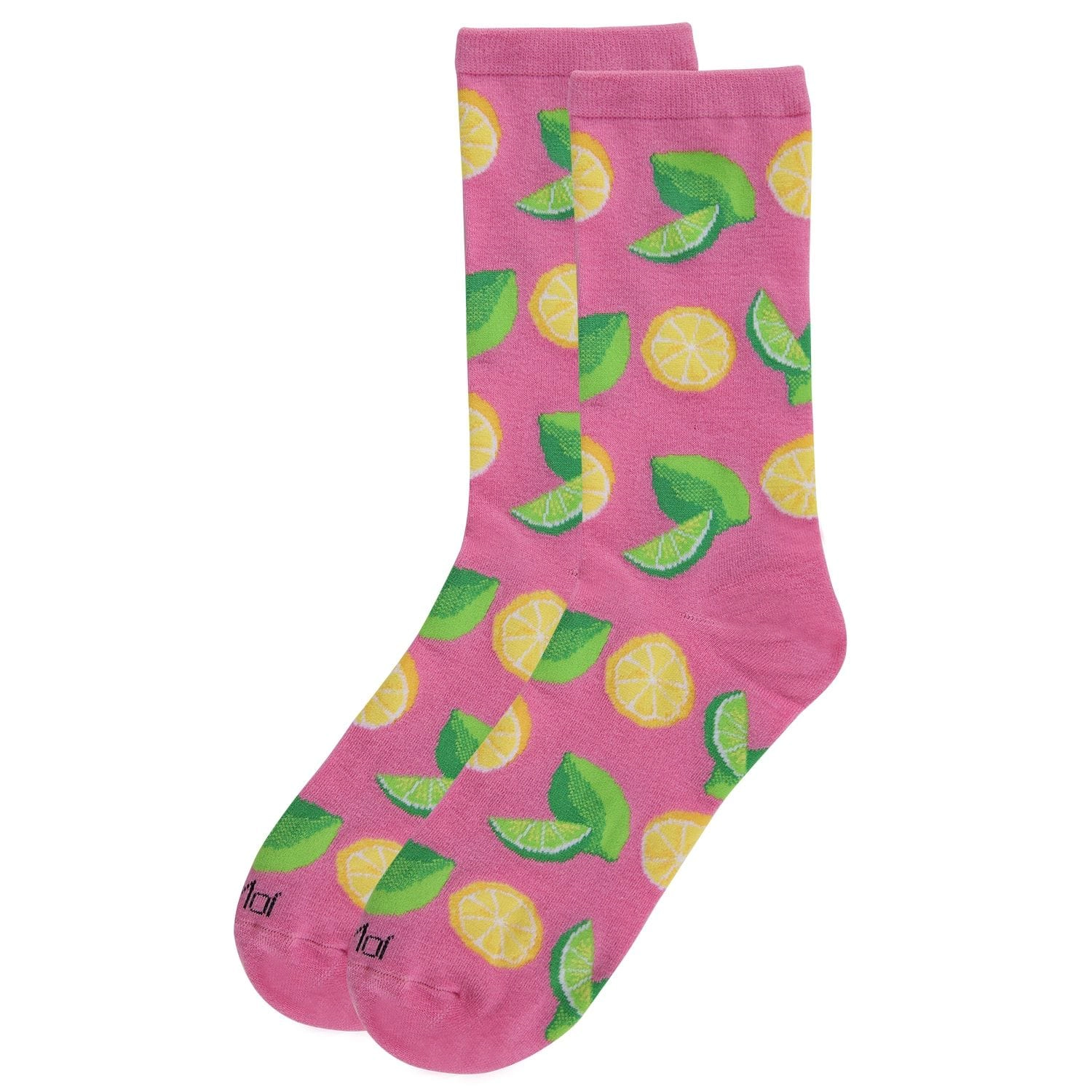 MeMoi When Life Gives You Lemons Bamboo Blend Crew Socks