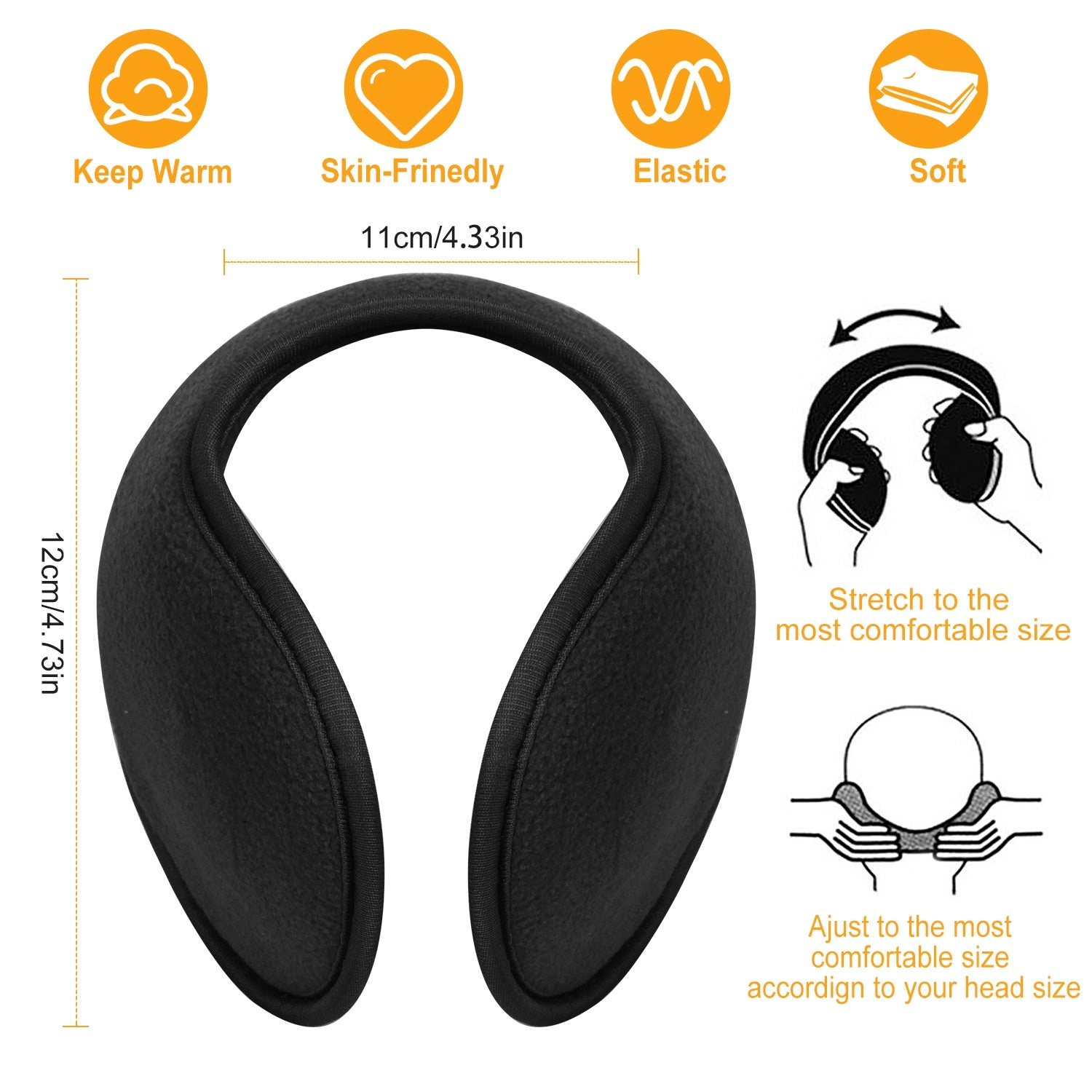 GBruno 2-Pack Behind-the-Head Ear Warmers