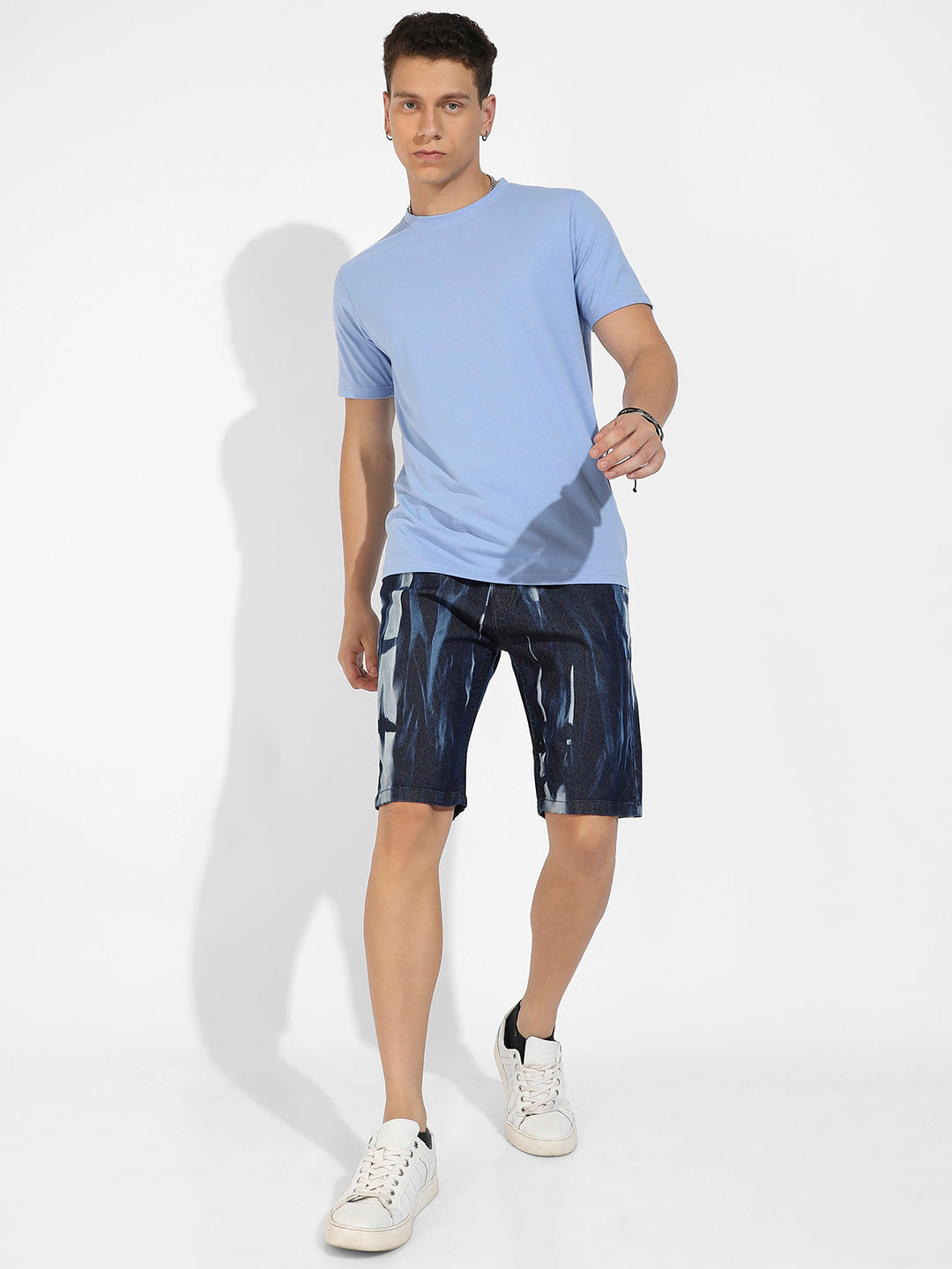 Pastel Blue Basic Regular Fit T-Shirt