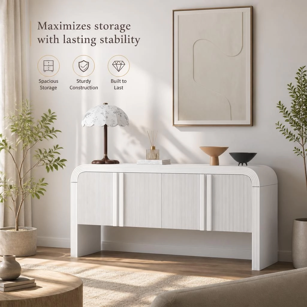 GOODSILO Practical Freestanding Spacious Storage Cabinet