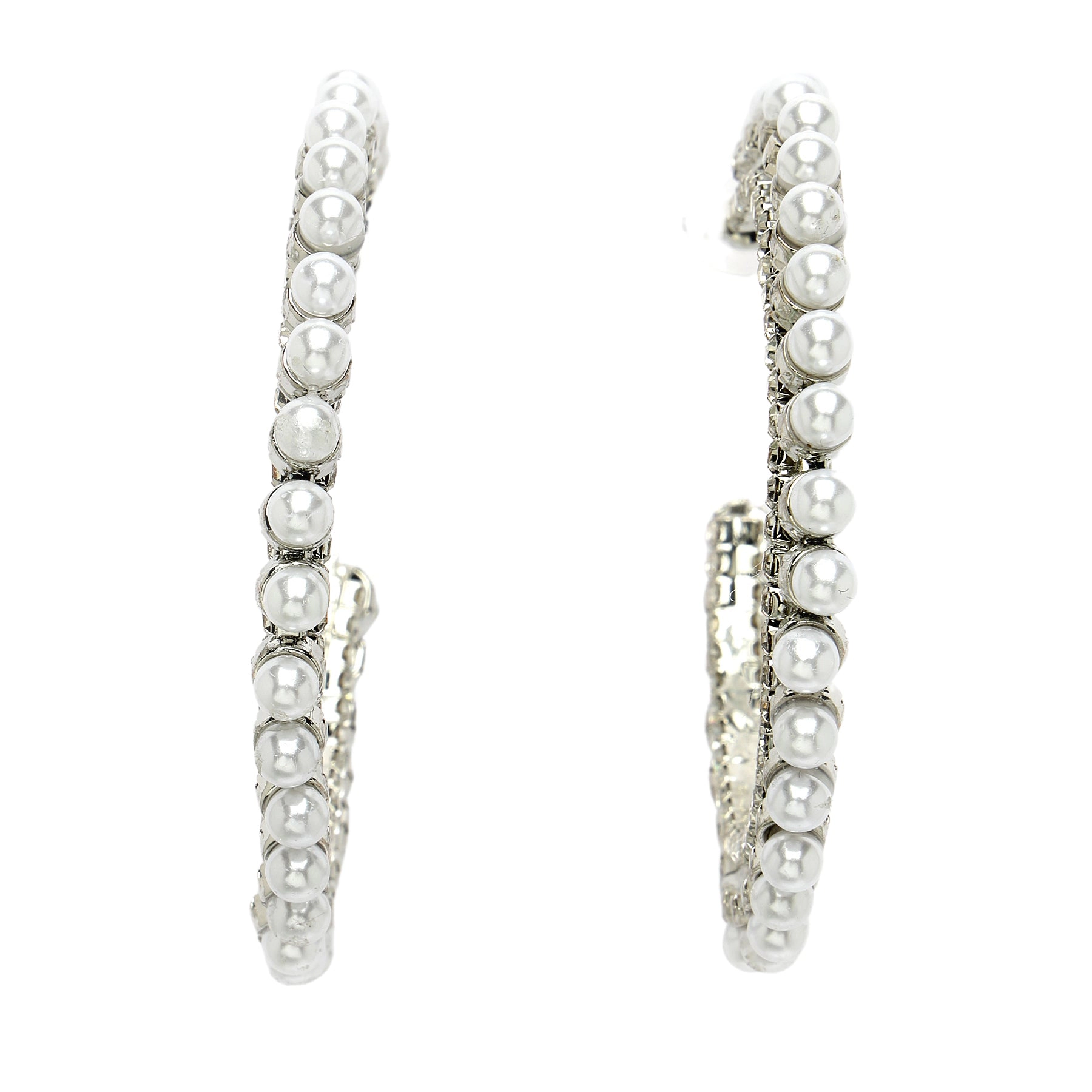 AGP PARIS Womens Diva Collection C-Shaped Hoop Earrings