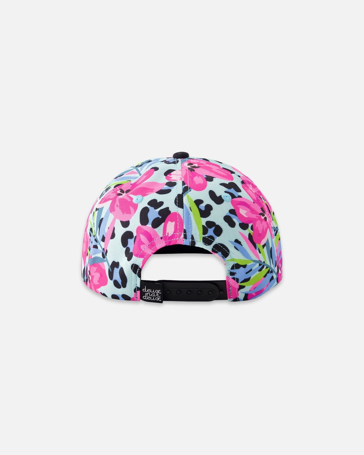 Deux par Deux Girls Cap Floral and Leopard Print