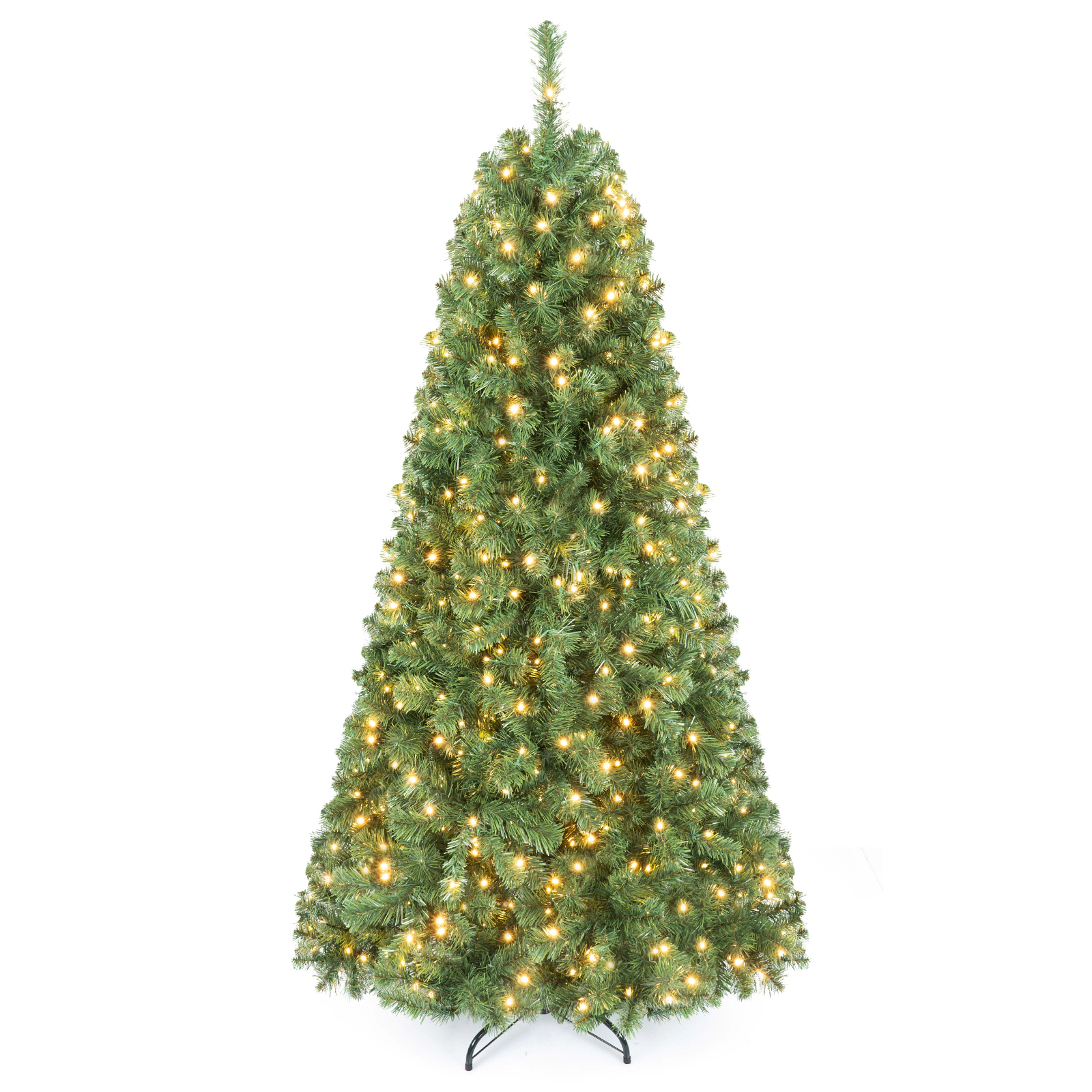 Costway 6 FT Christmas Tree Pre-Lit Hinged with 560 LED Lights