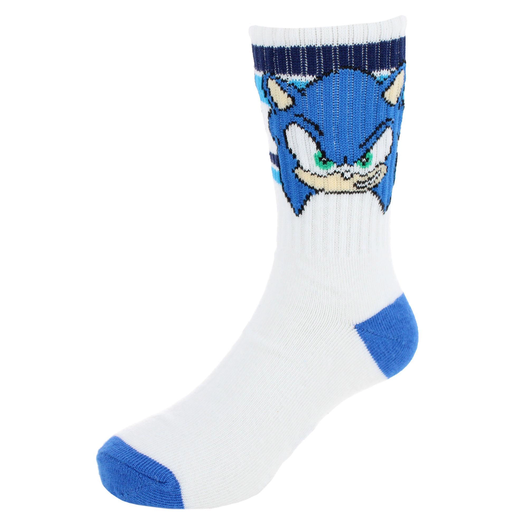 Textiel Trade Boy's Sega Sonic Ribbed Athletic Socks (2 Pair)