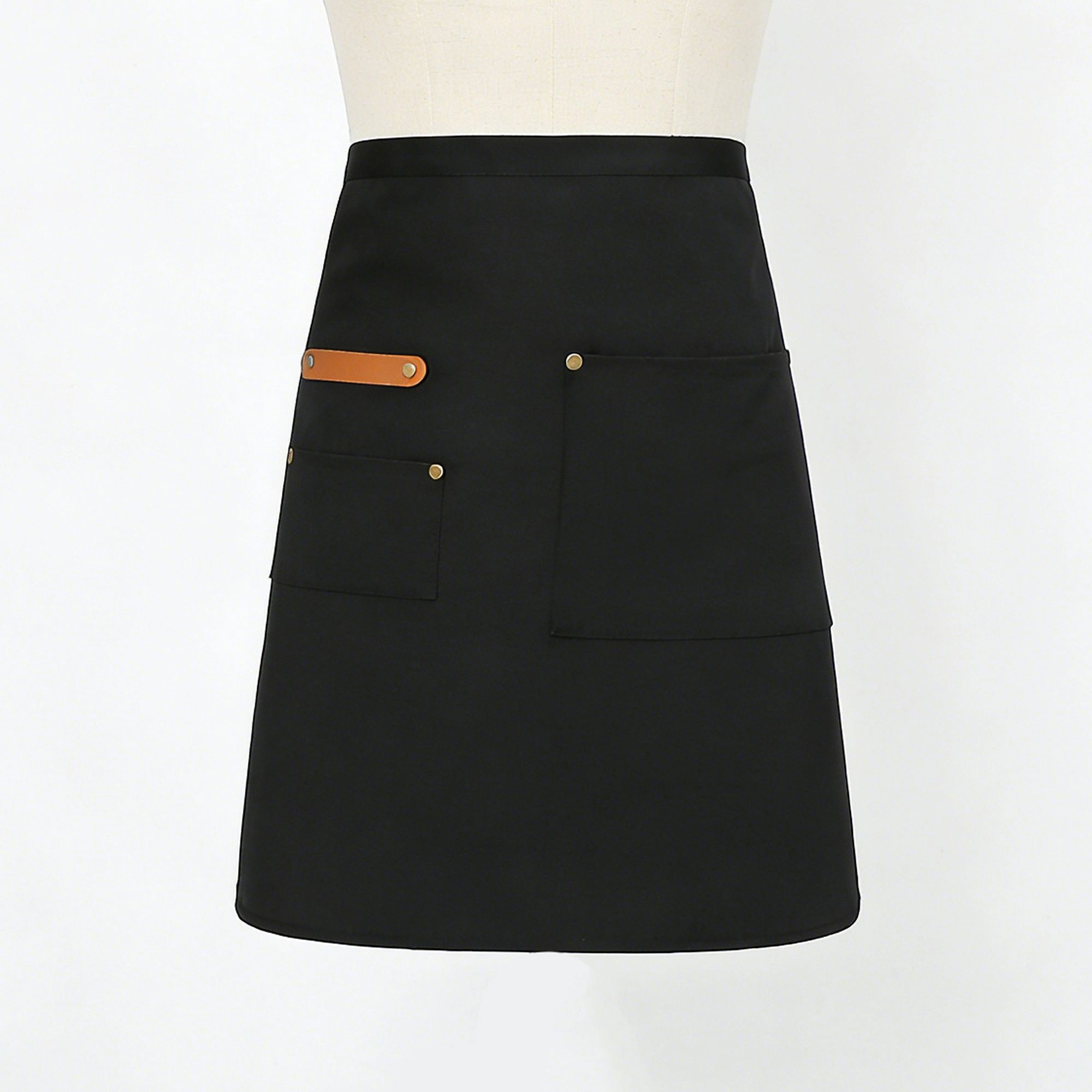 Alilang Unisex Waist Apron with Multiple Pockets Adjustable Tie Straps Half for Cooking Serving Barista