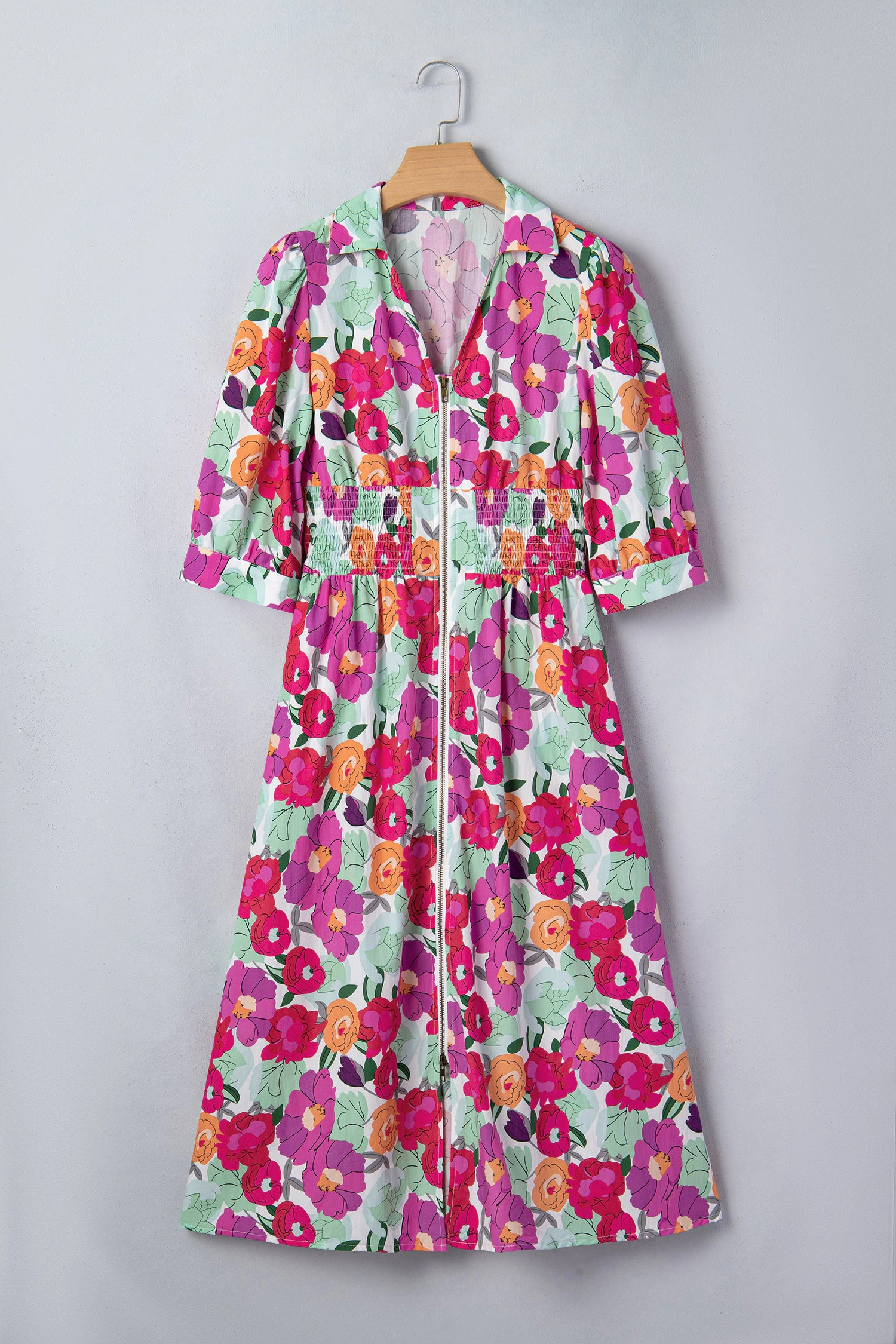 Threaded Pear Womens Lisa Puffy Half Sleeve Dress