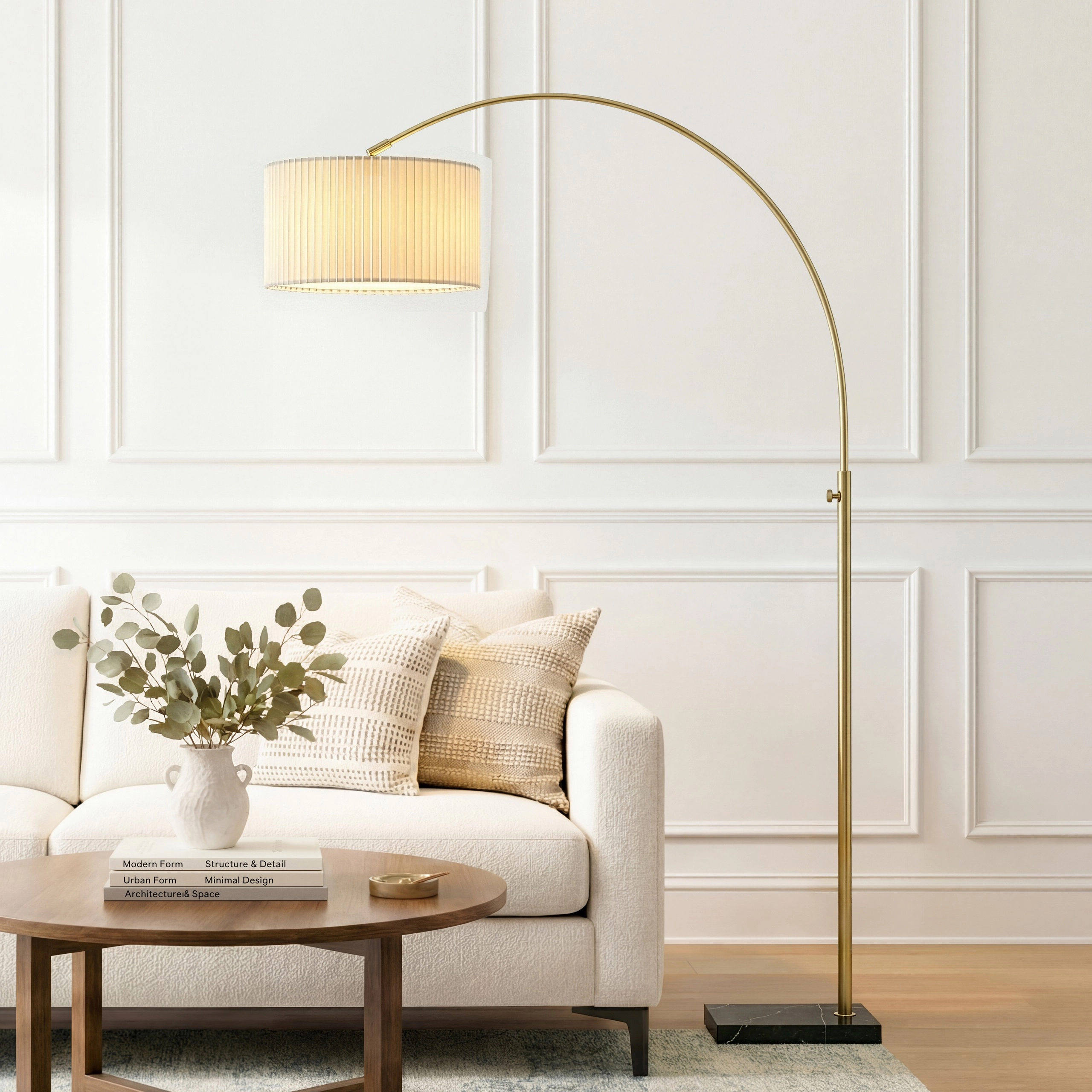 Brightech Logan Extendable Drum Floor Lamp