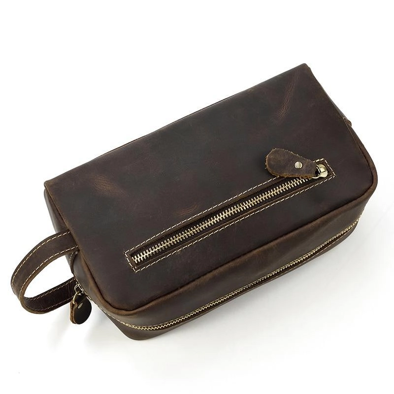 Steel Horse Leather Unisex The Wanderer Toiletry Bag |