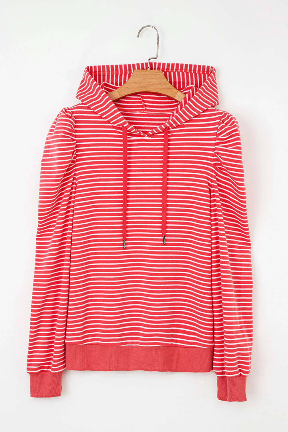 Threaded Pear Women's Hallie Puff Sleeve Stripe Hoodie