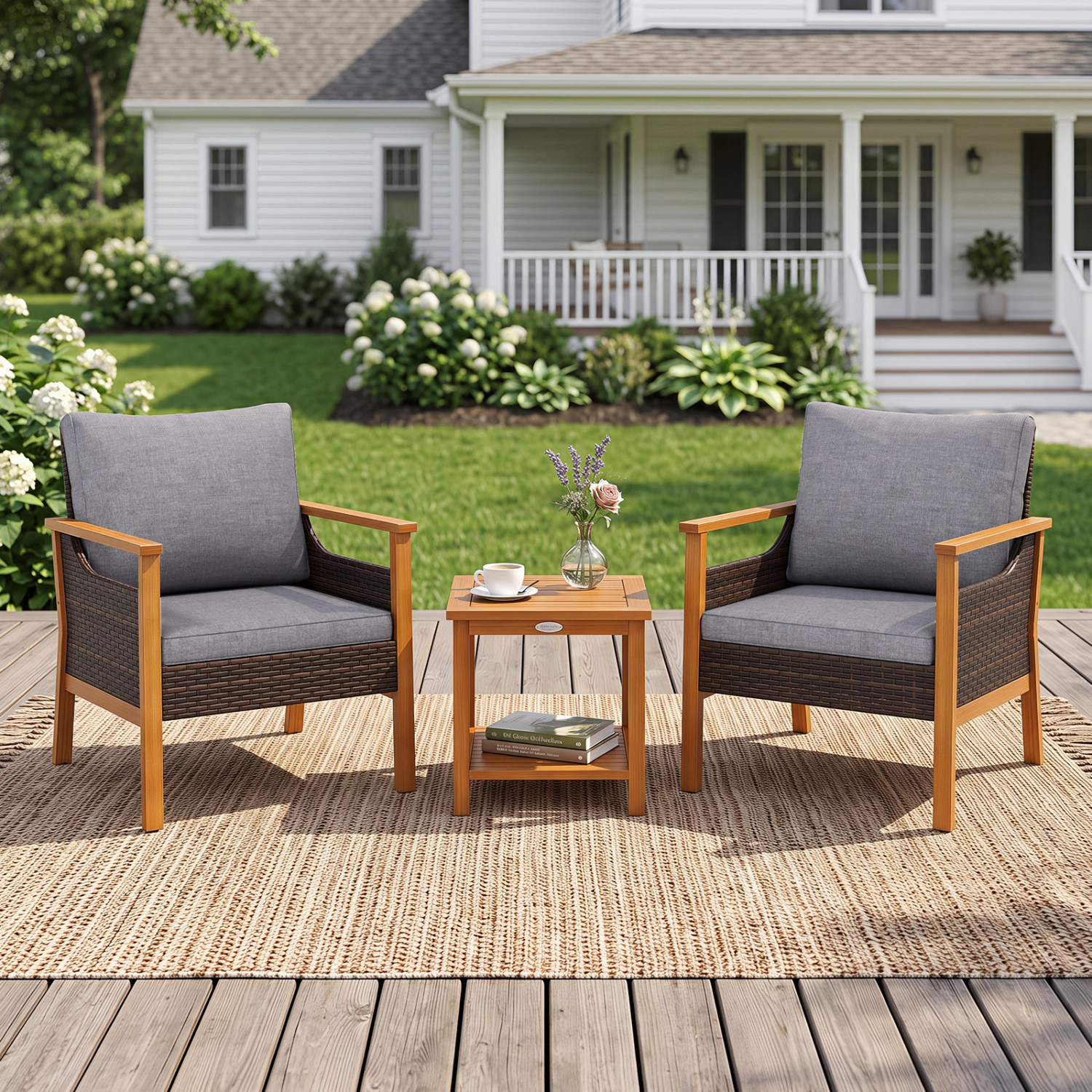 LJG 3 Piece Patio Furniture Set