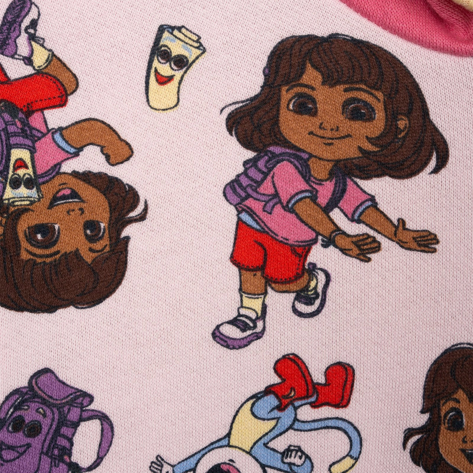 Dora the Explorer Girls' Fleece Hooded Quarter-Zip Sweatshirt