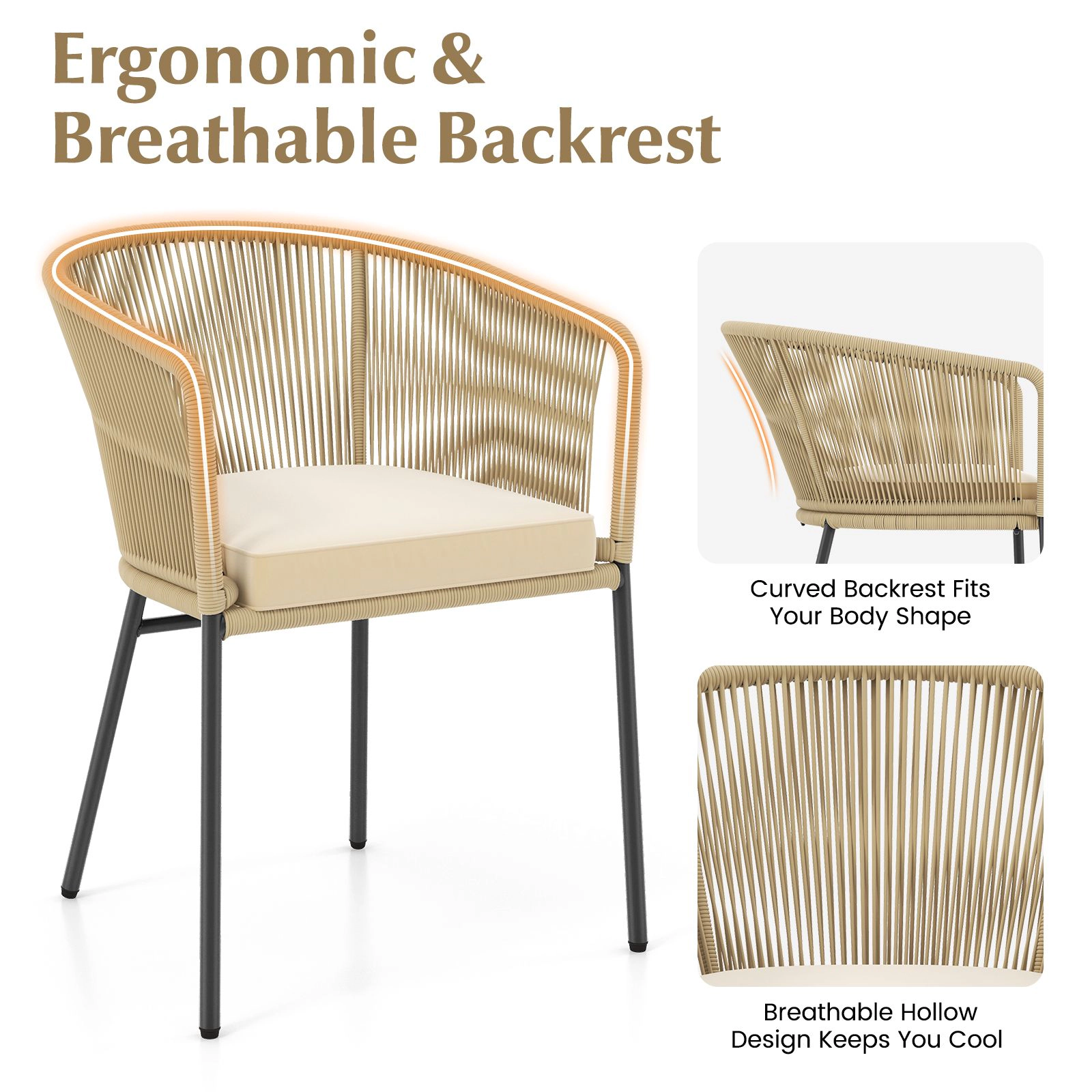 SlickBlue Comfortable Accent Chair with Soft Cushion and Metal Frame Support