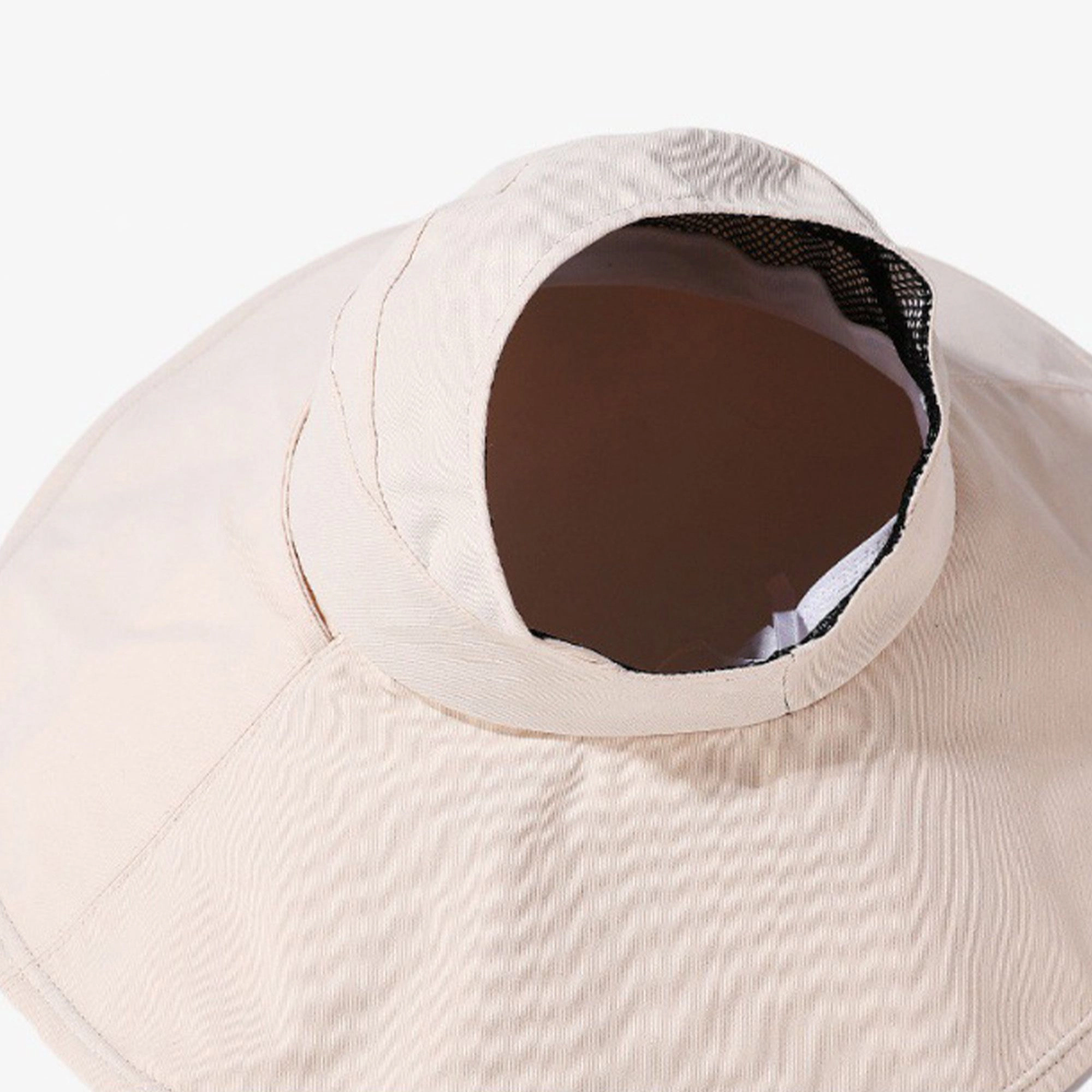 Anna-Kaci Womens Wide Brim Sun Hat with Floral Lining Ponytail Opening Lightweight Packable Beach