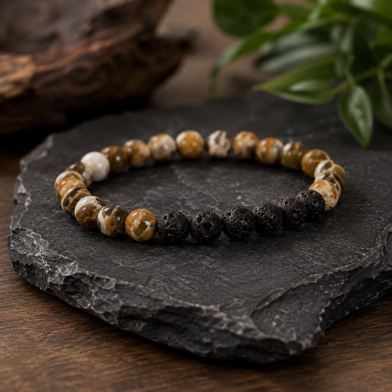 Pursonic Unisex Aromatherapy Wellness Bracelet with Lava Stone Diffuser & Peppermint Sweet Orange Essential Oils
