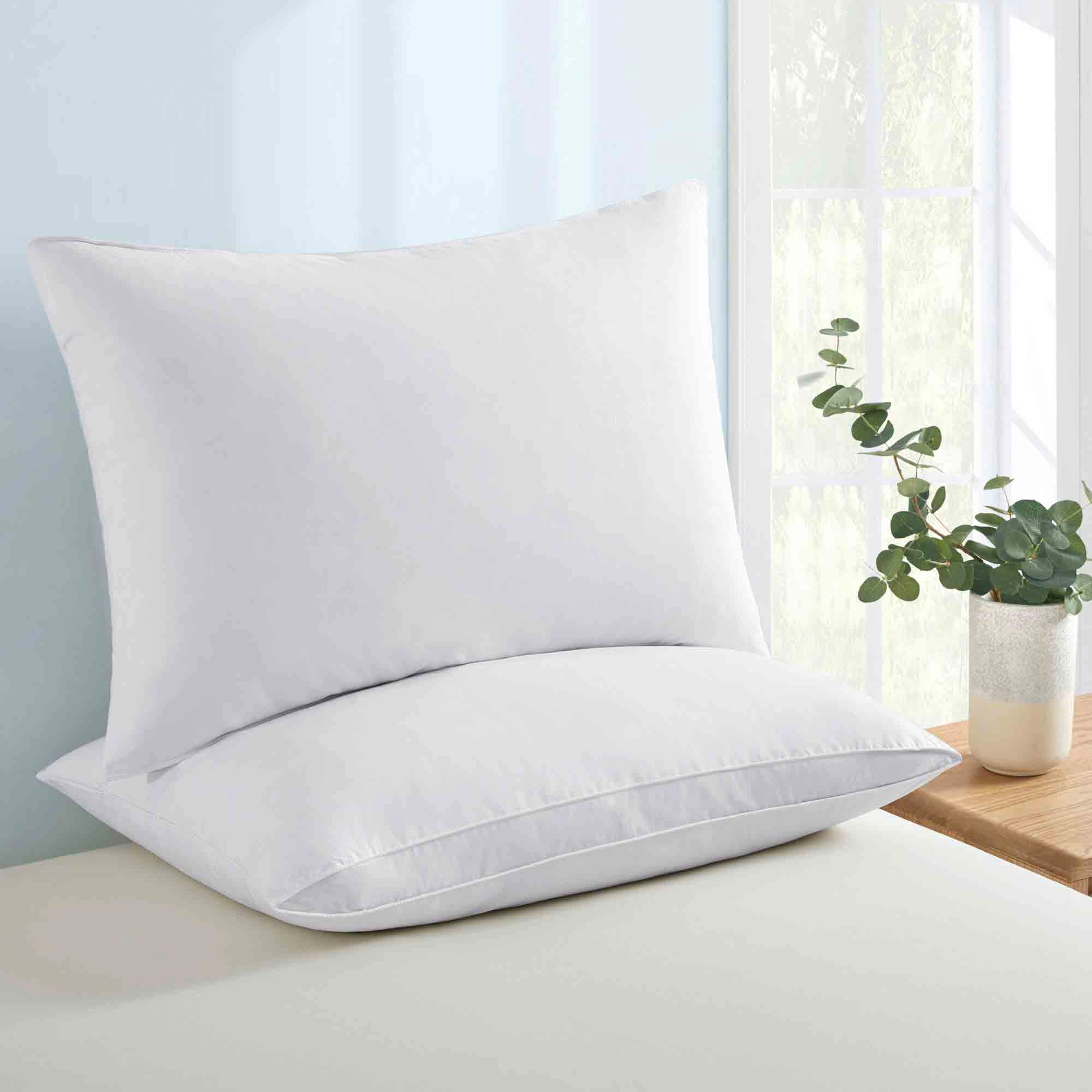 PEACENEST High Loft Goose Feather Pillow Set Supportive Bed Pillows