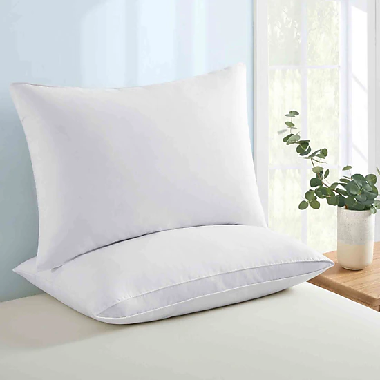 PEACENEST High Loft Goose Feather Pillow Set Supportive Bed Pillows
