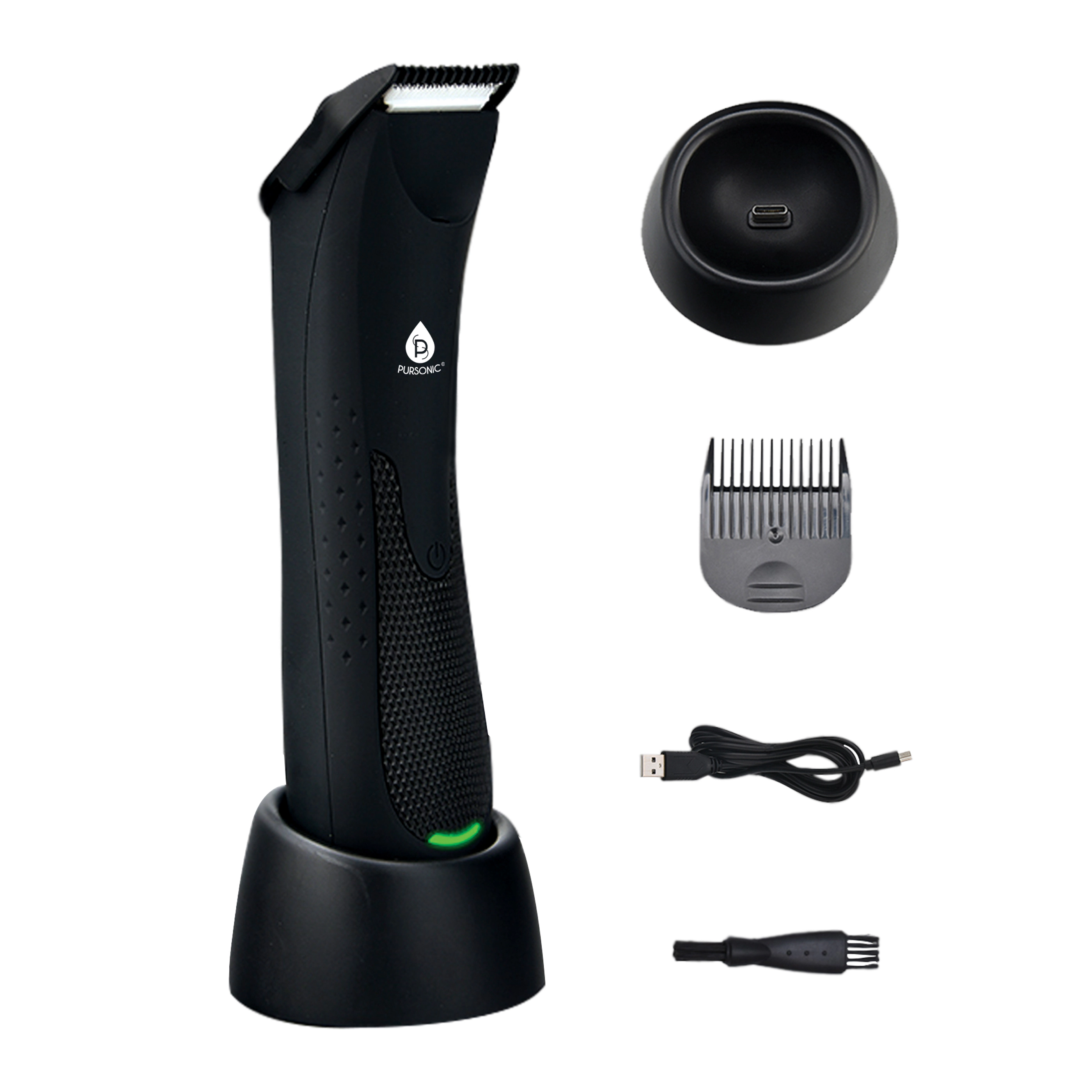 Pursonic Men's Rechargeable Body Grooming Trimmer Mario Lopez Wireless Body Hair Trimmer & Shaver