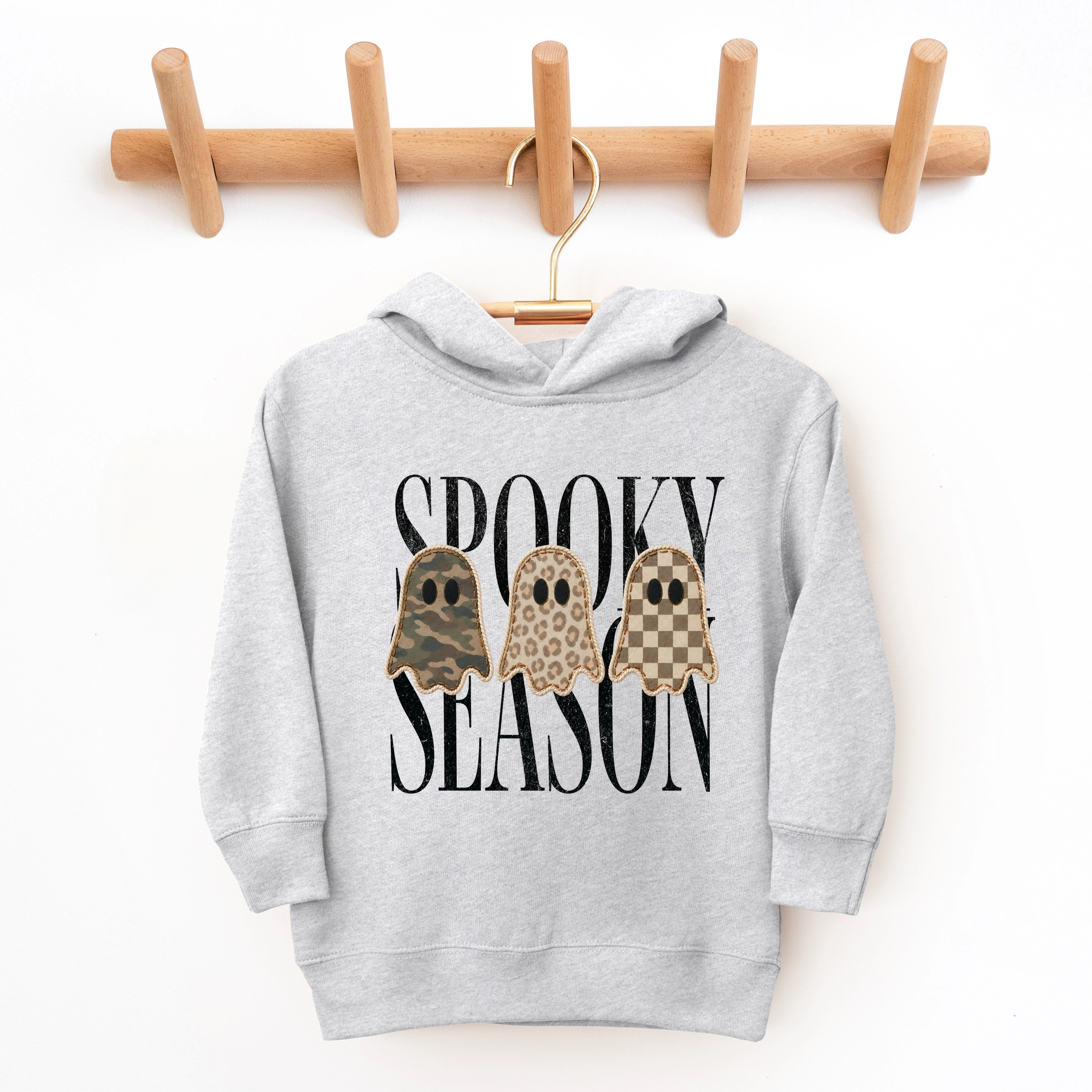 The Juniper Shop - Toddler Hoodie Spooky Season Patterned Ghosts PRINT