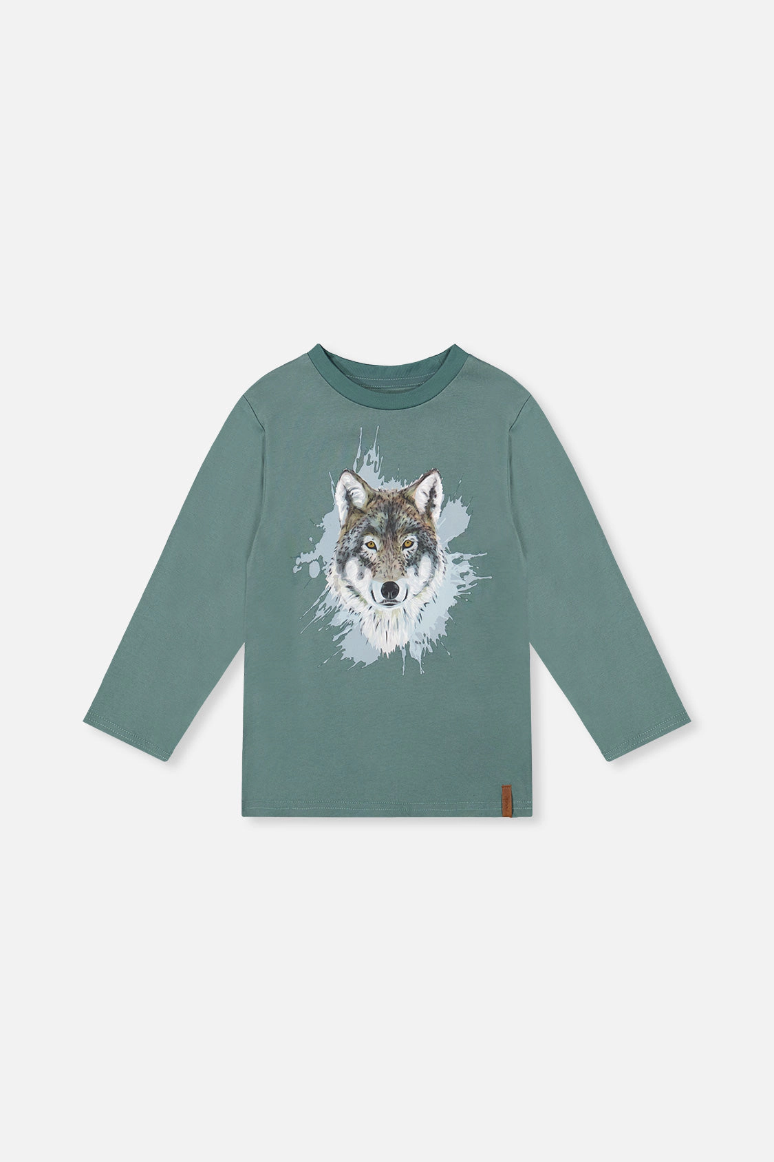 Deux par Boys Long Sleeve T-Shirt with Wolf Graphic
