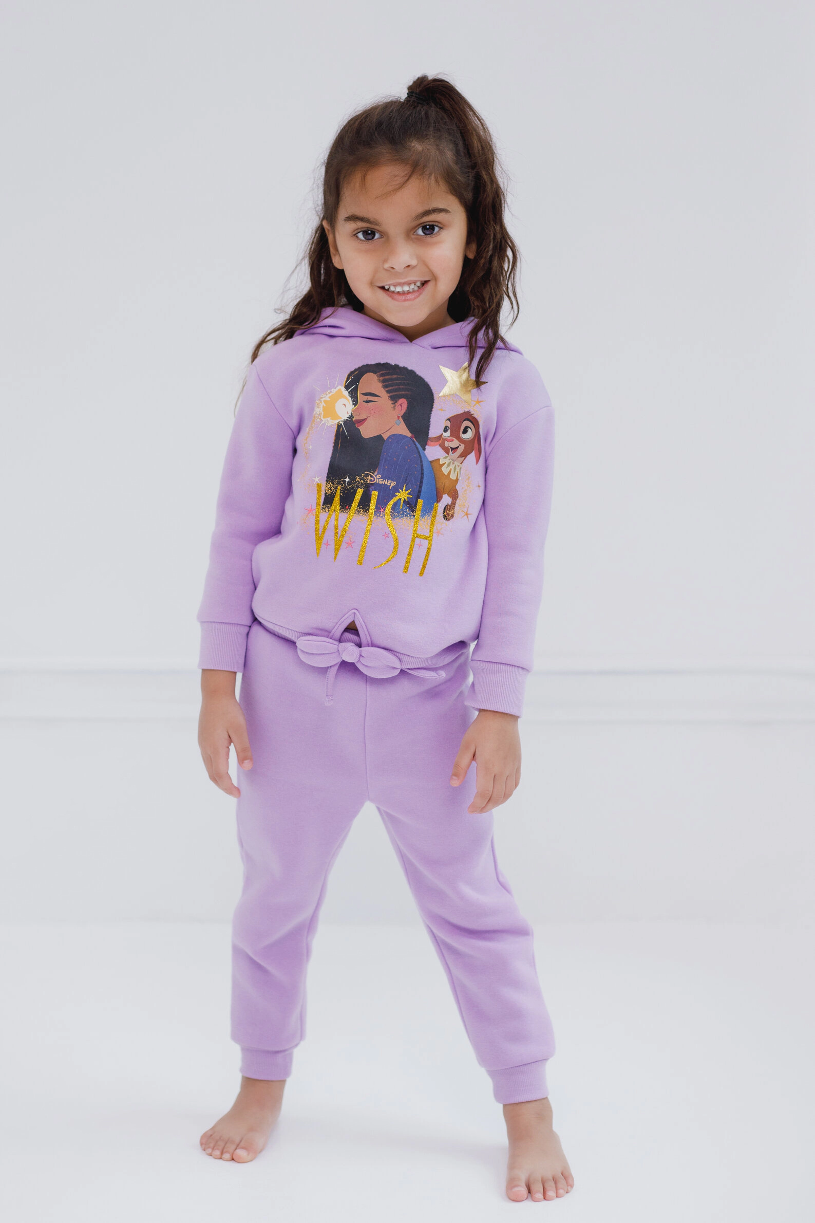 Disney Wish Girls' 2-Piece Fleece Hoodie and Pants Set