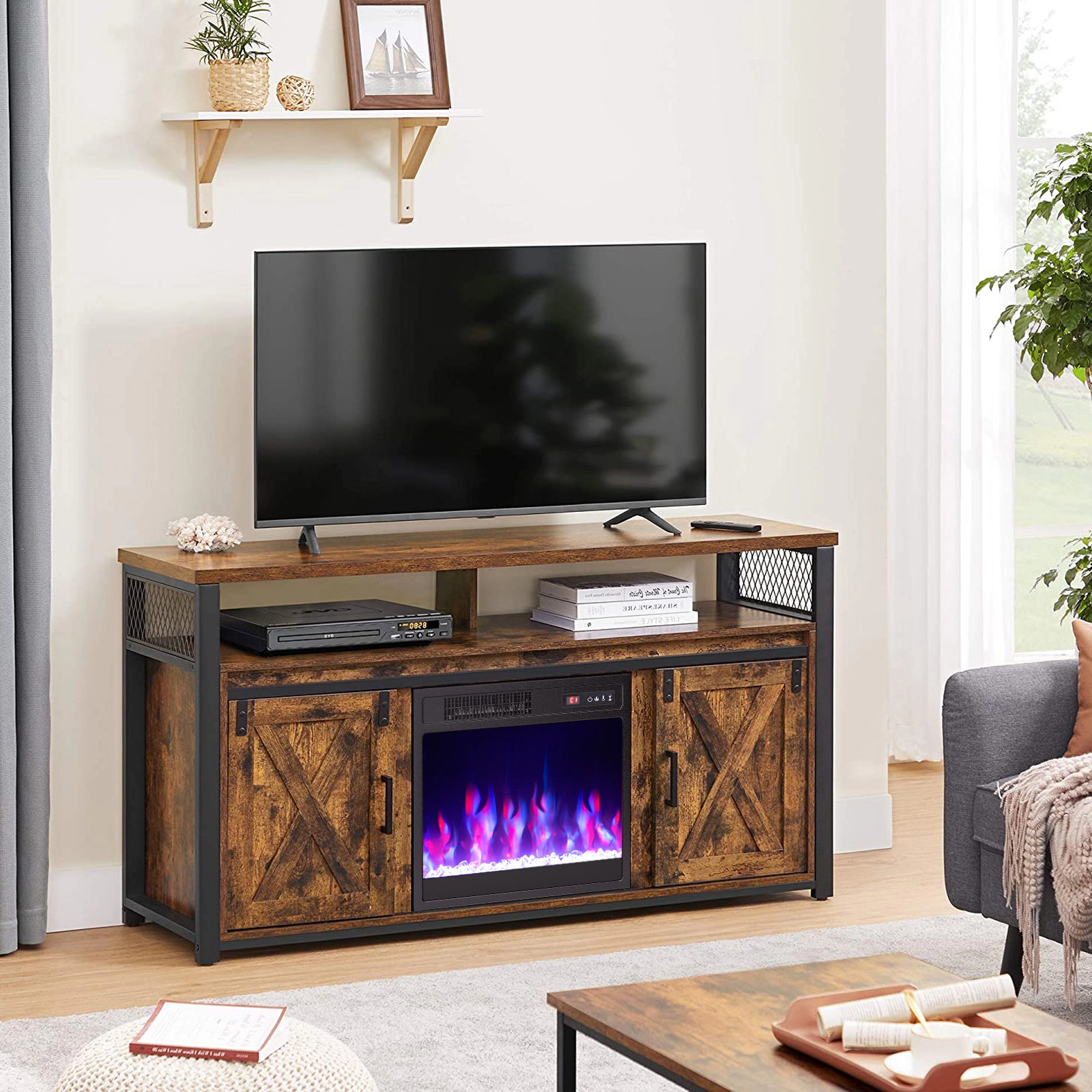 SlickBlue Electric Fireplace Insert with 5000 BTU and Flame Effects
