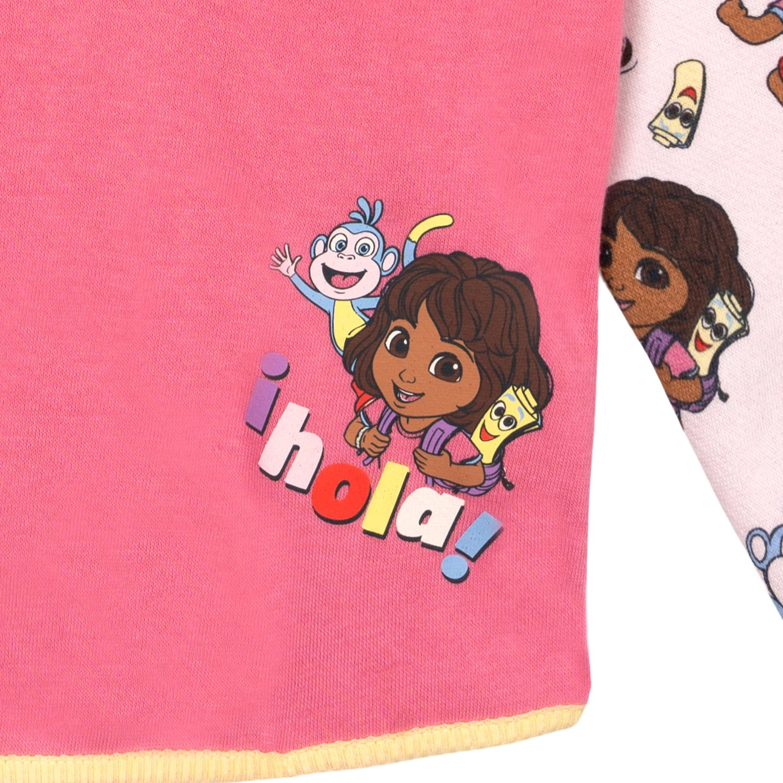 Dora the Explorer Girls' Fleece Hooded Quarter-Zip Sweatshirt