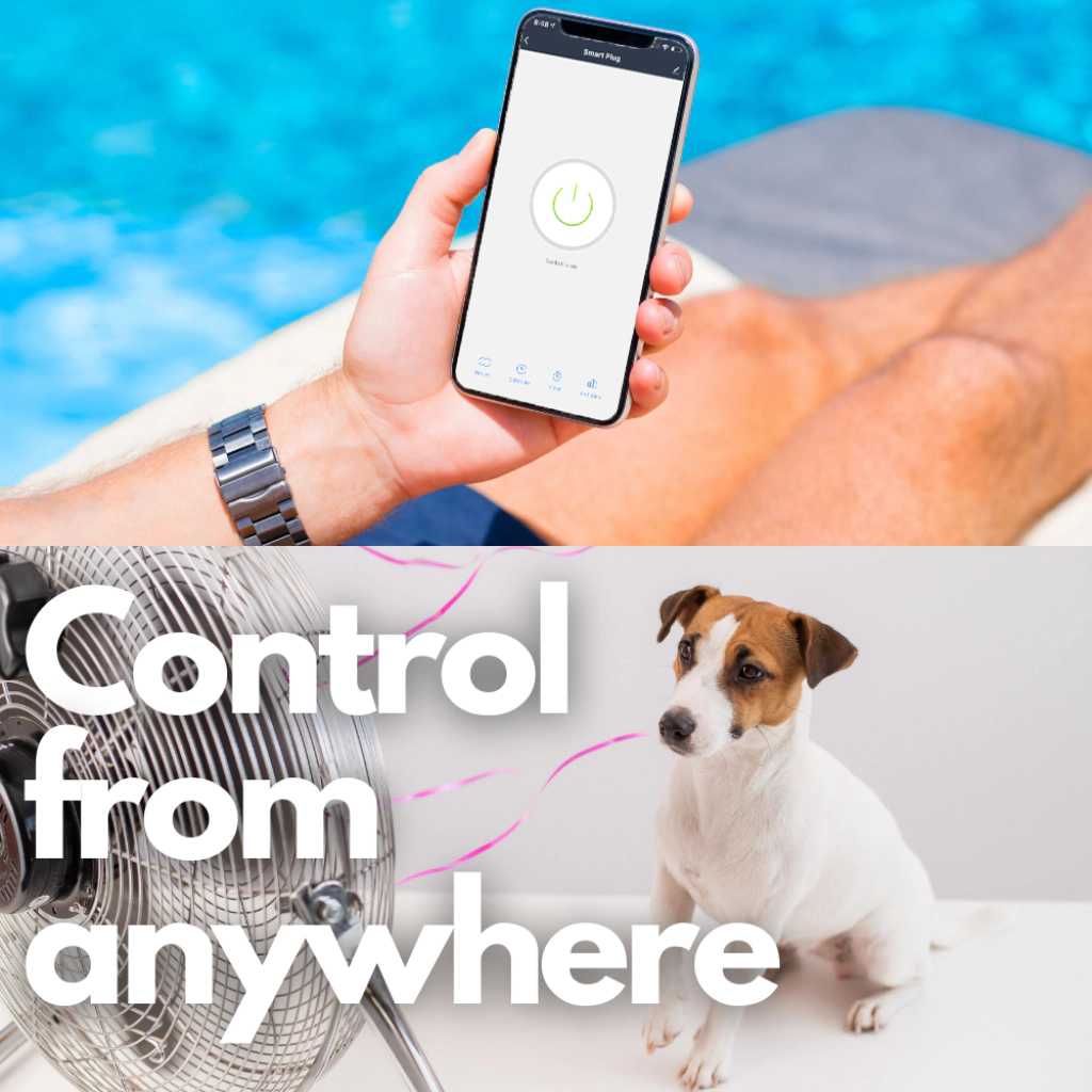 MOBI Smart Wi-Fi 15-AMP AC Power Plug App Control - No Hub Required